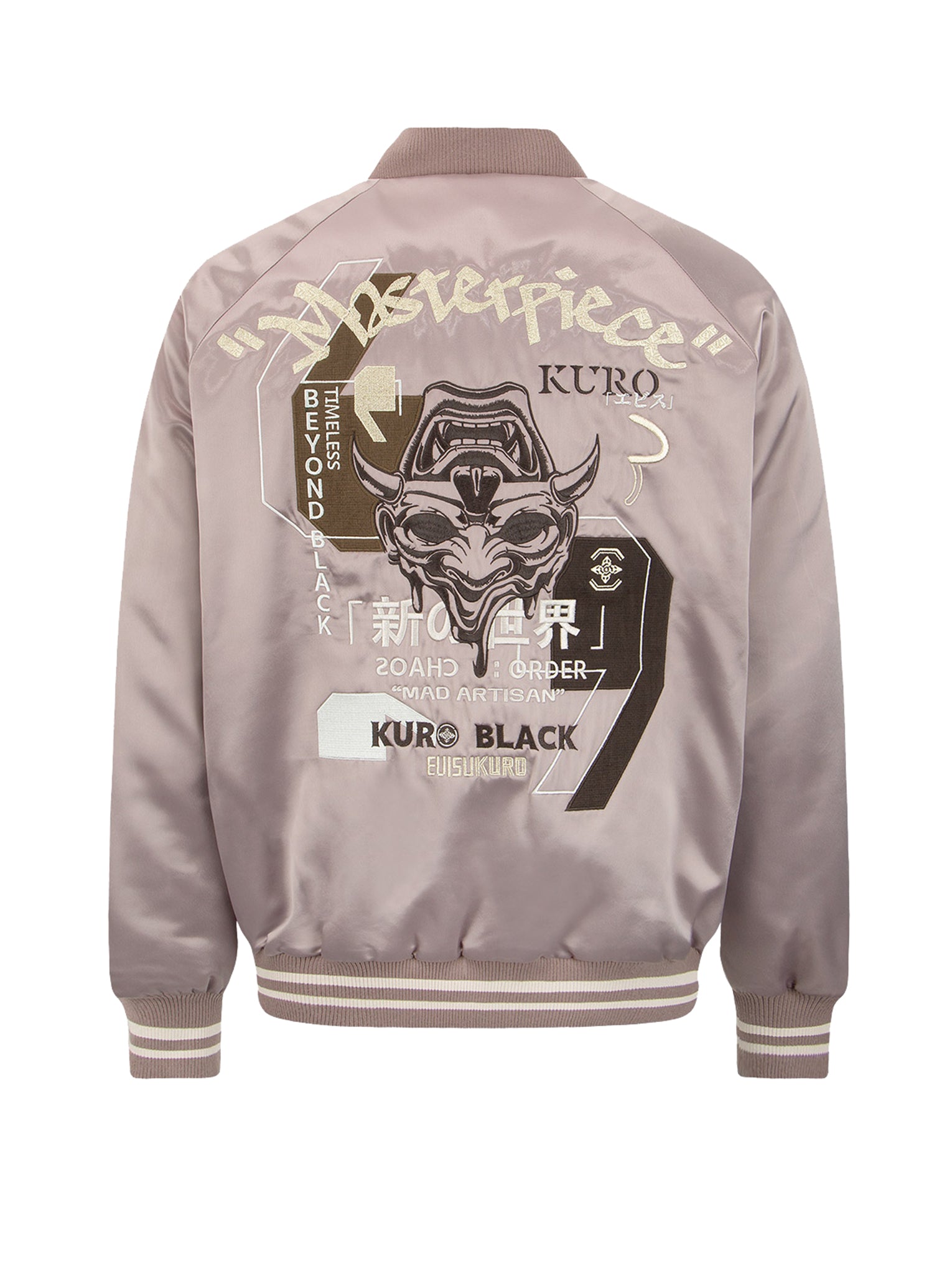 鬼头刺绣拼色横须贺外套– EVISU