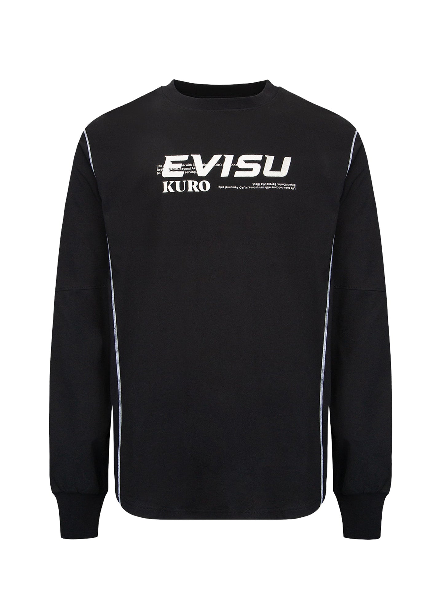 Contrast Stitching Long Sleeve T-shirt