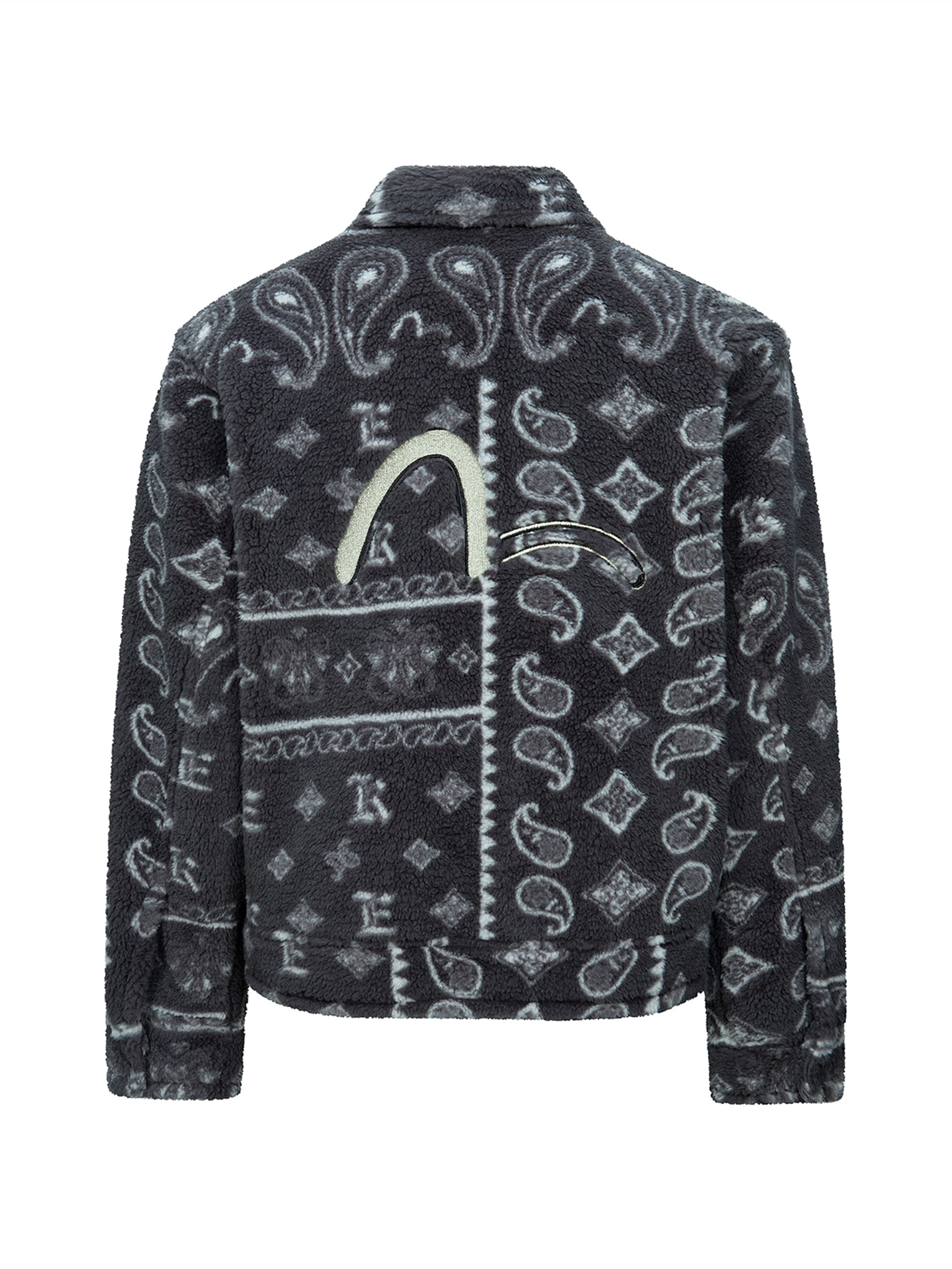 Paisley Jacquard Fleece Relaxed Fit Jacket – EVISU