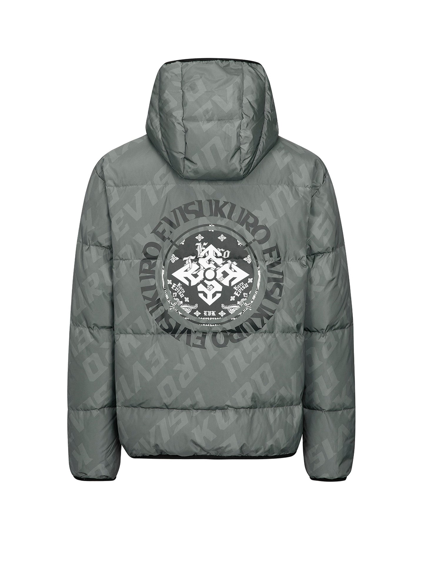 Monogram Print Relaxed Down Jacket