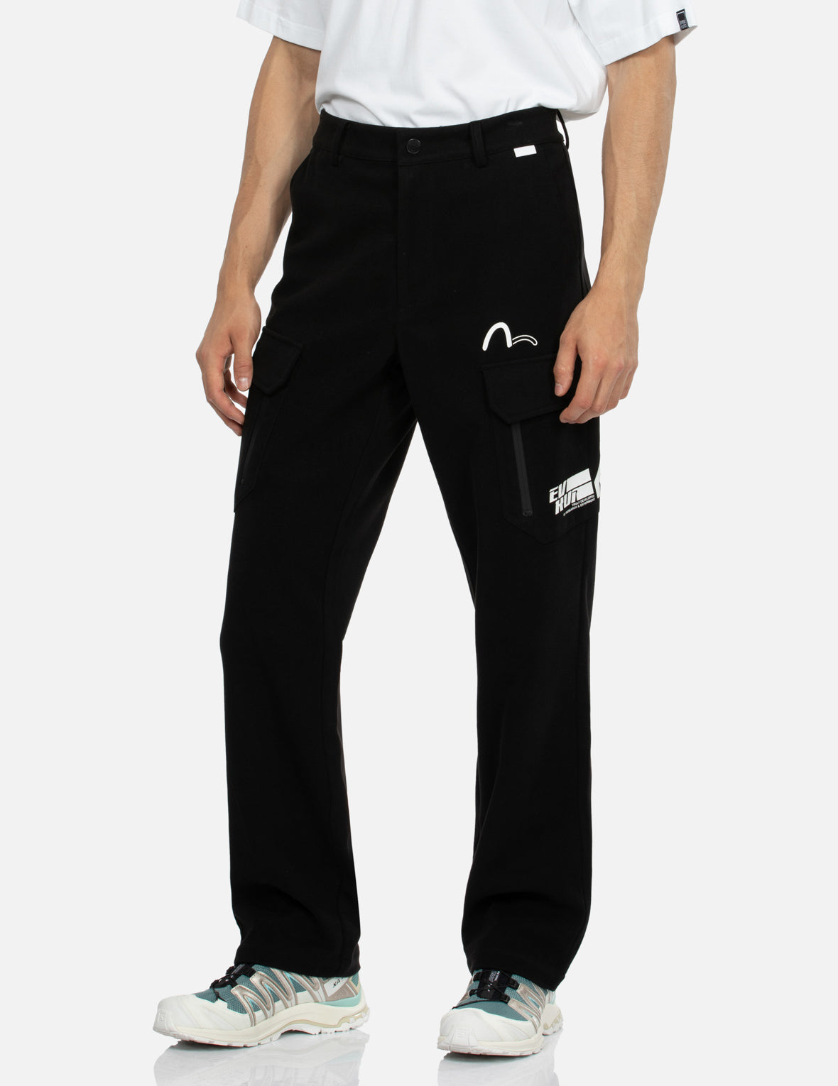 Logo and Seagull Print  Regular Fit Pants