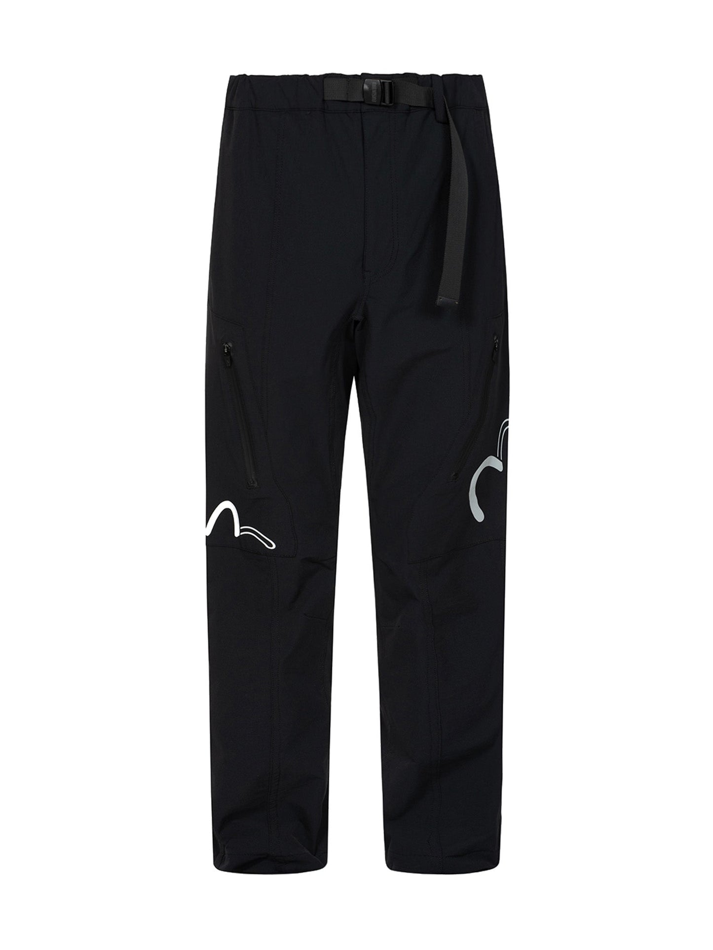 Seagull Print Panelled Regular Fit Jogger Pants