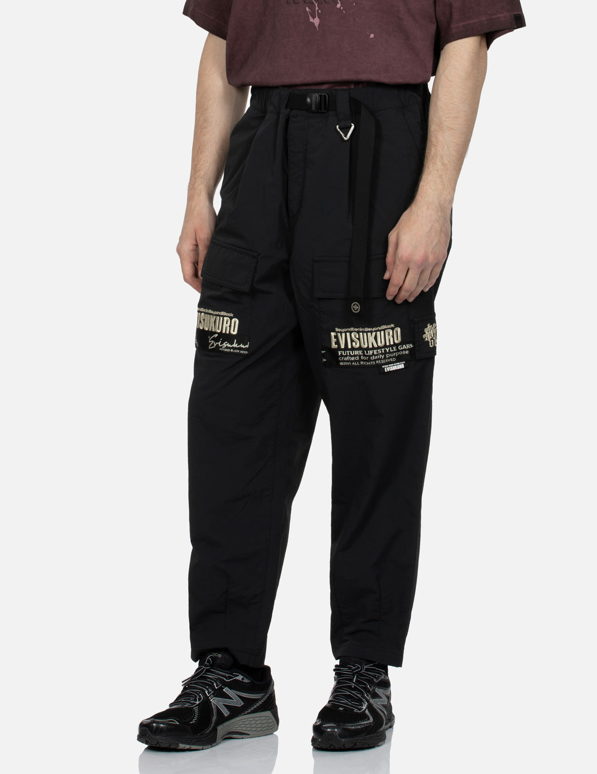 Slogan Embroidery Cargo Fashion fit Pants