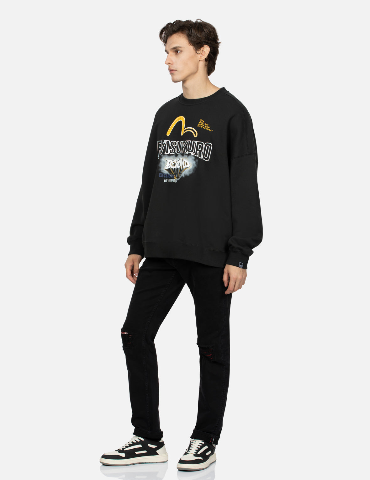 Multi-Logo Print Oversized Sweatshirt