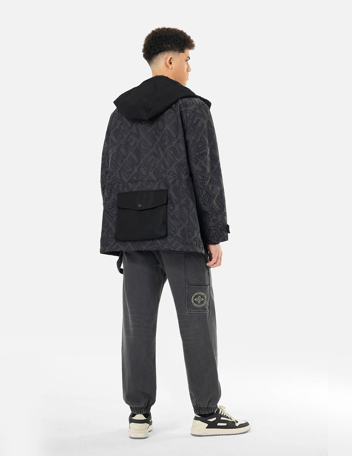 Allover Logo Jacquard and Multi Pocket Relax Fit Jacket – EVISU