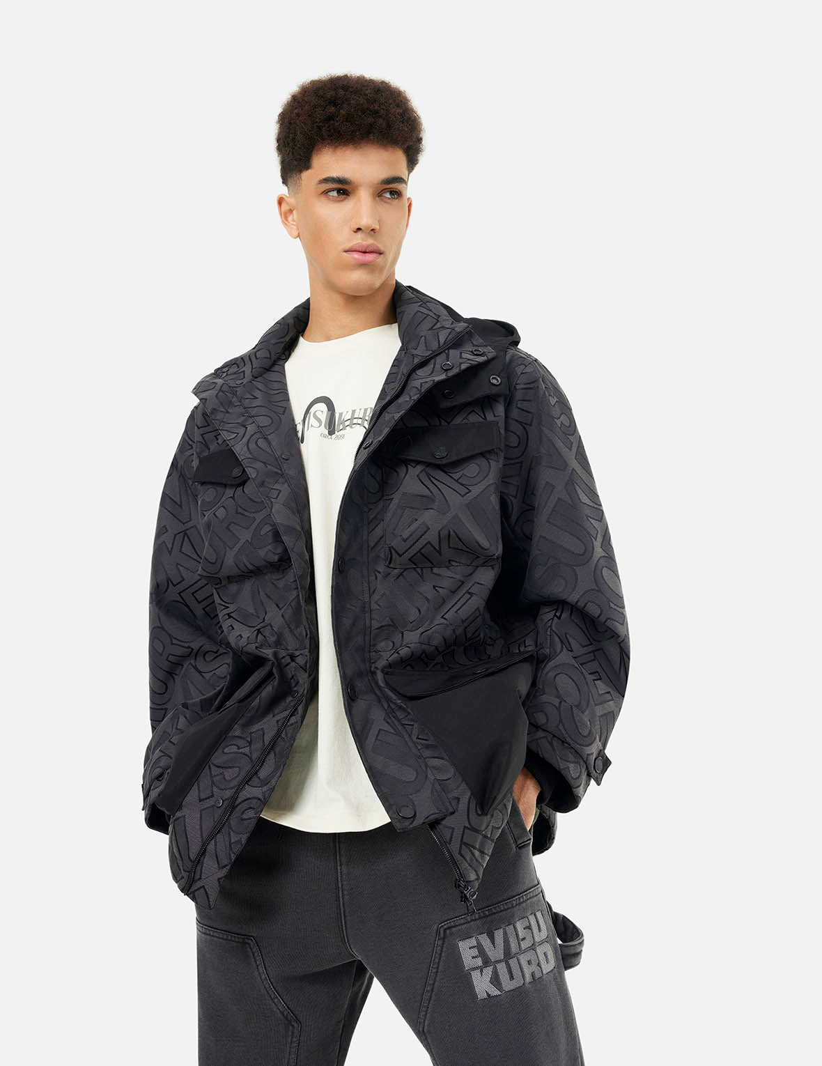 Frill Faux Leather Rider Jacket – axes femme from JAPAN