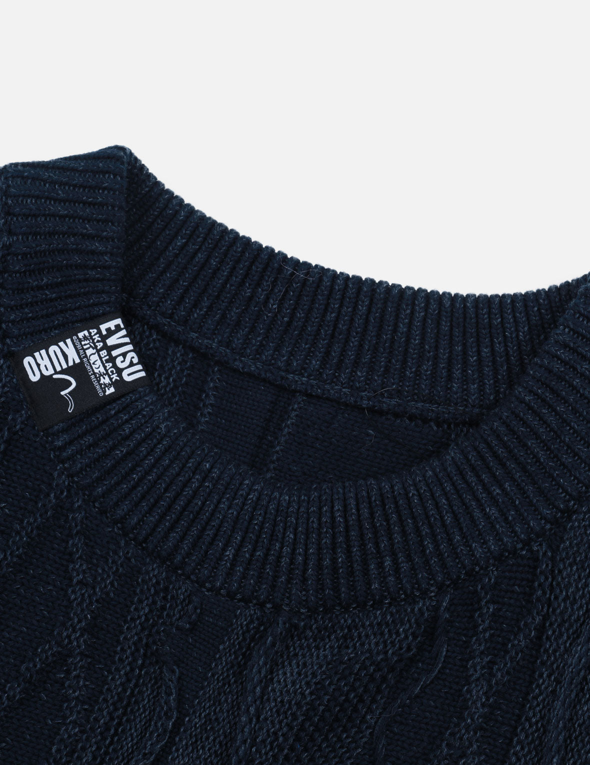 Logo Label Relax Fit Knit Sweater – EVISU