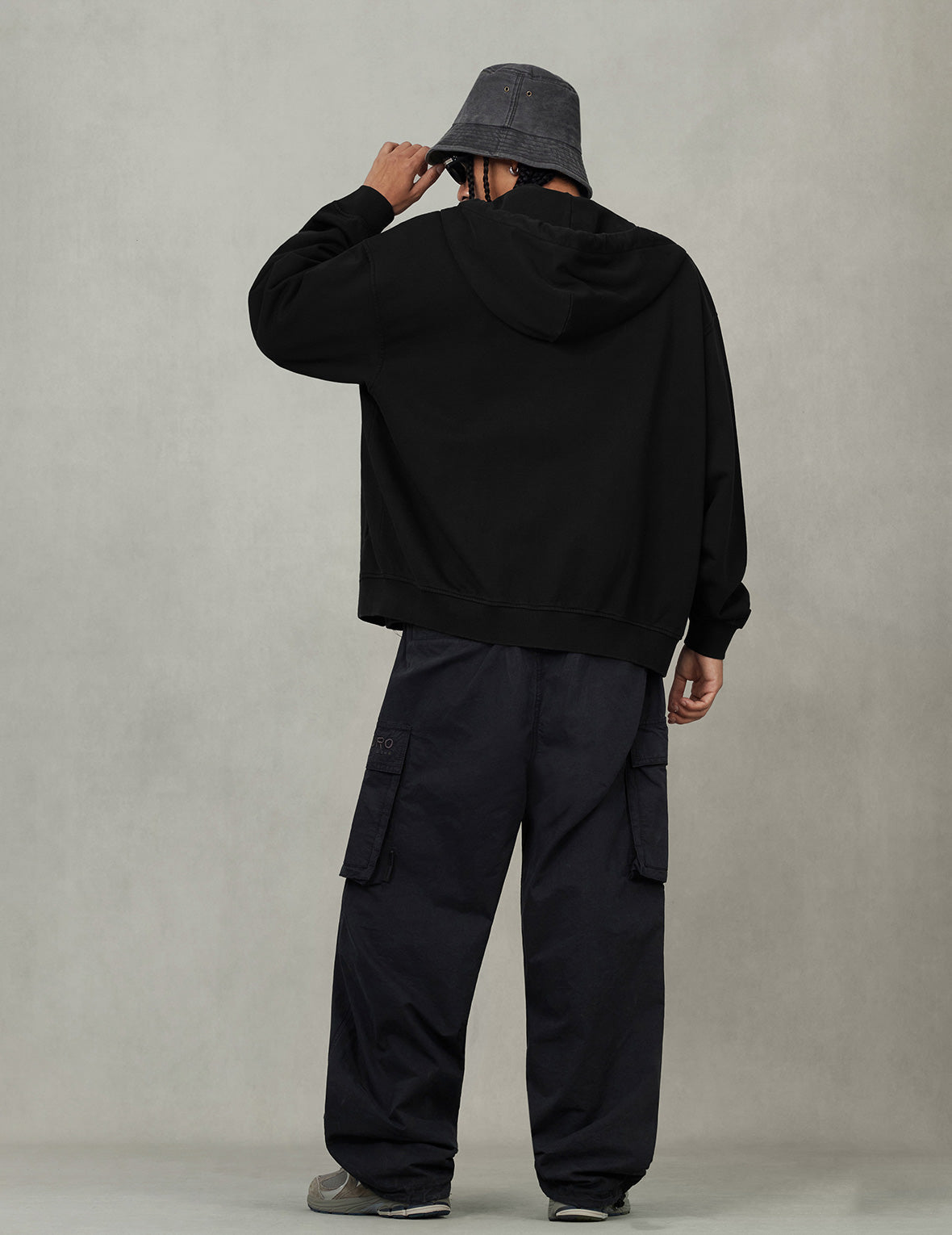 EVISUKURO Embroidery Loose Fit Hoodie Jacket