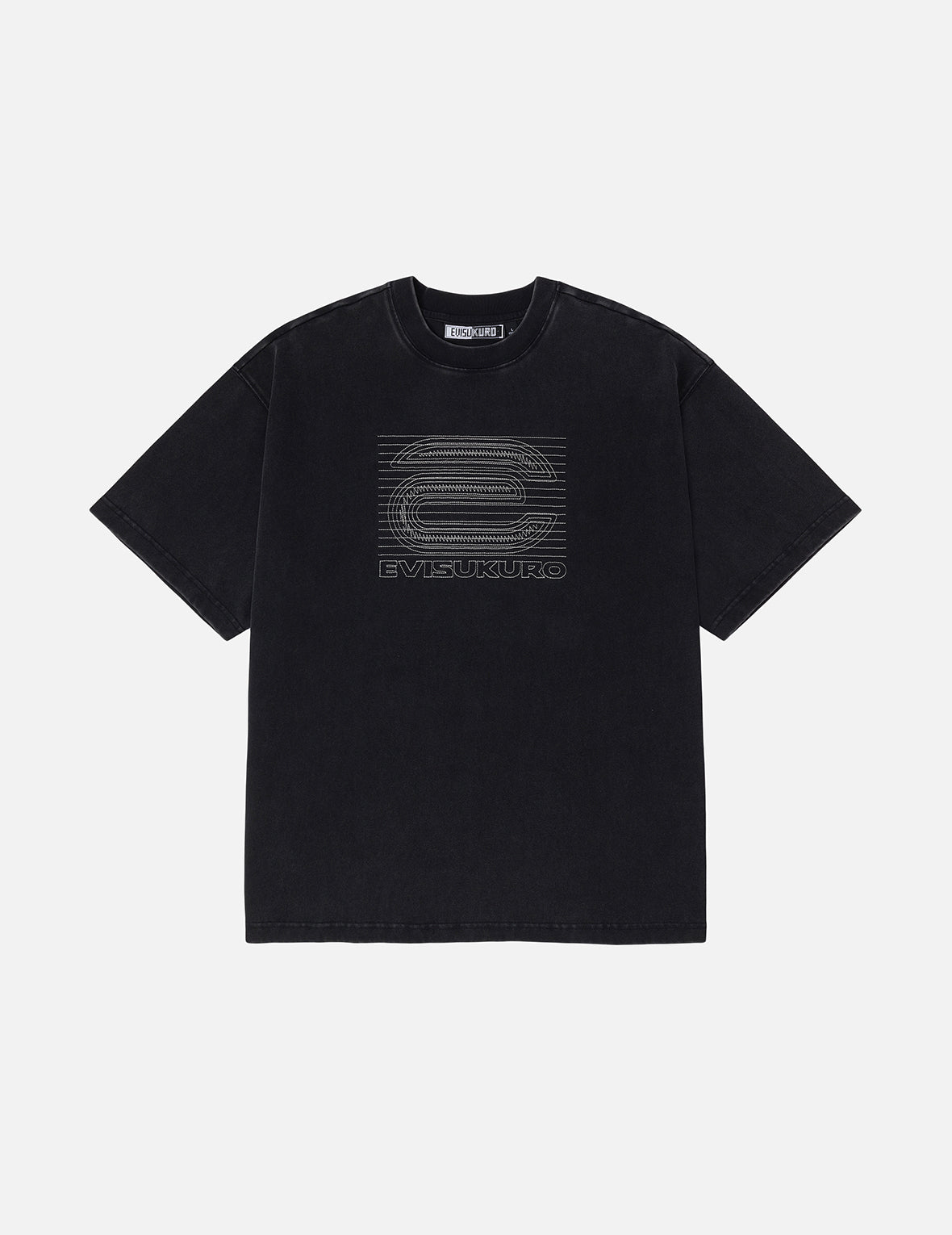 EVISUKURO E Logo Glow-in-the-dark Embroidery Loose Fit T-shirt