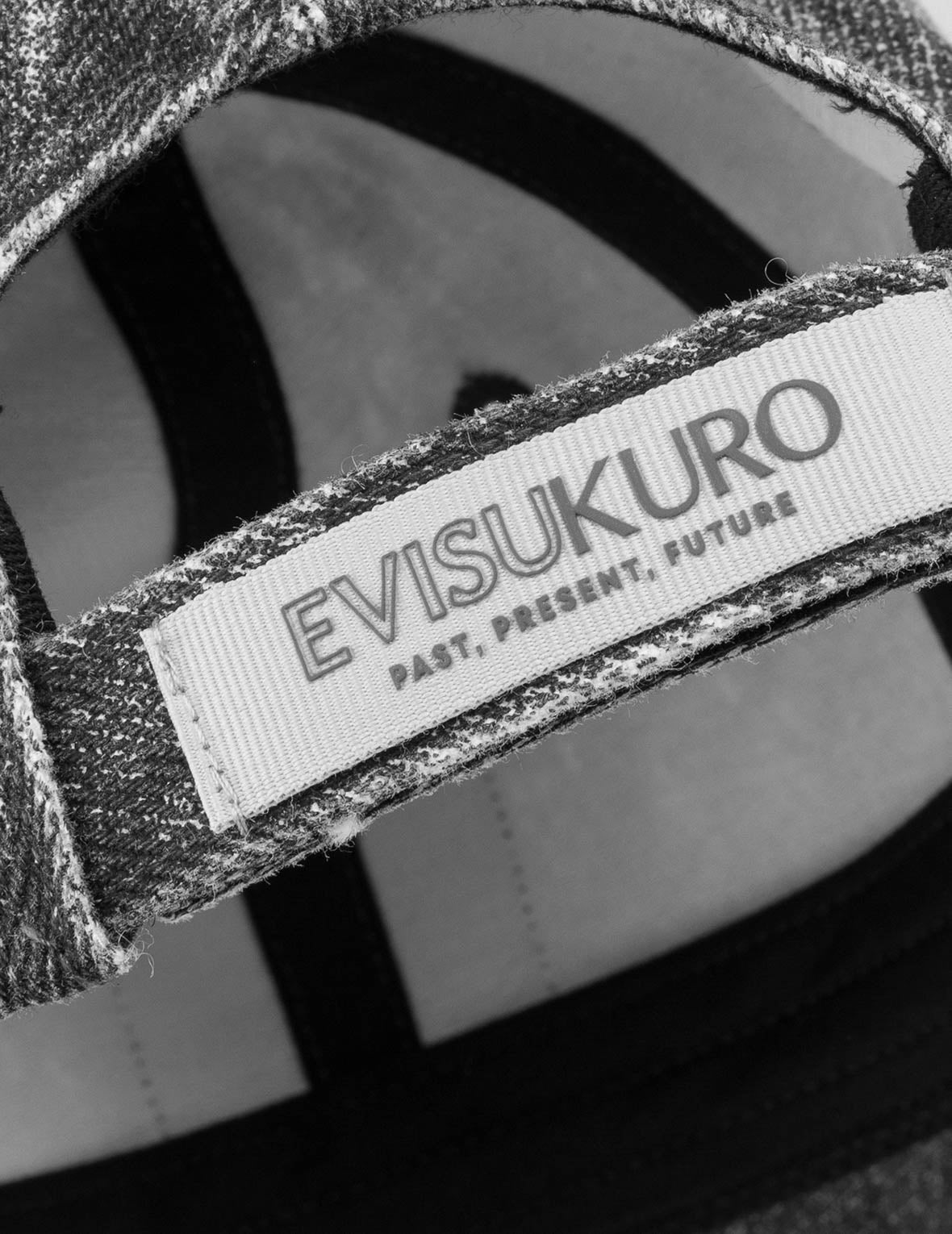EVISUKURO标签水洗鸭舌帽