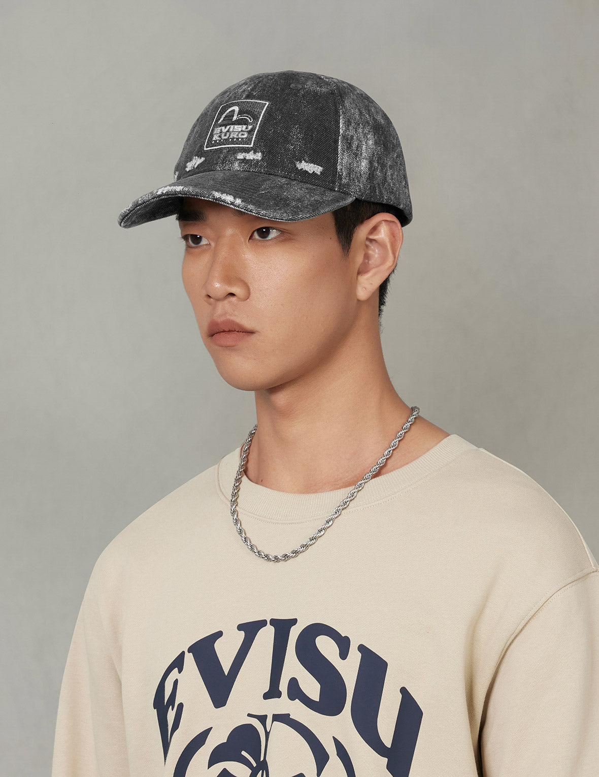 EVISU キャップ EVISUKURO Label Washed Cap