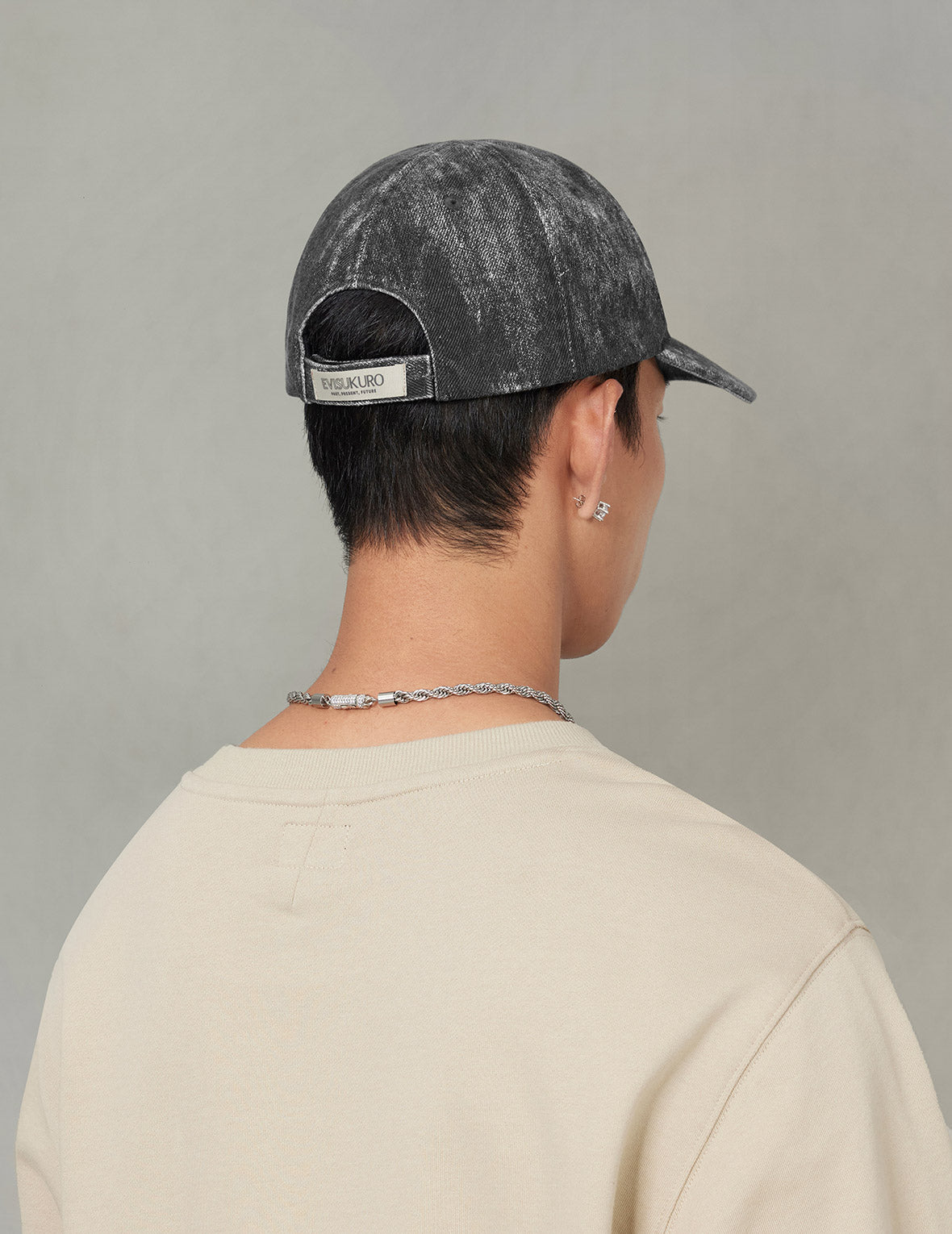 EVISUKURO Label Washed Cap