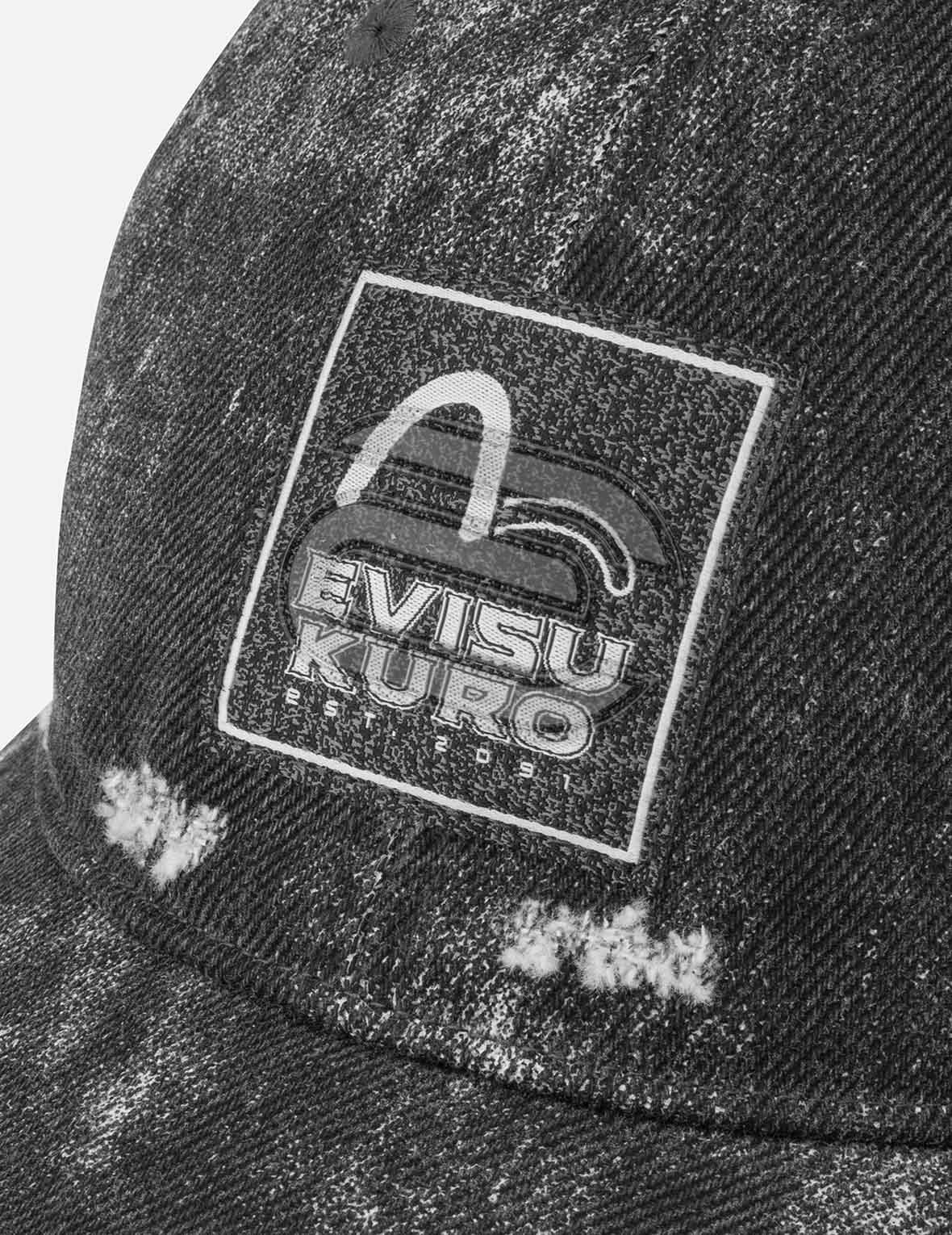 EVISUKURO标签水洗鸭舌帽