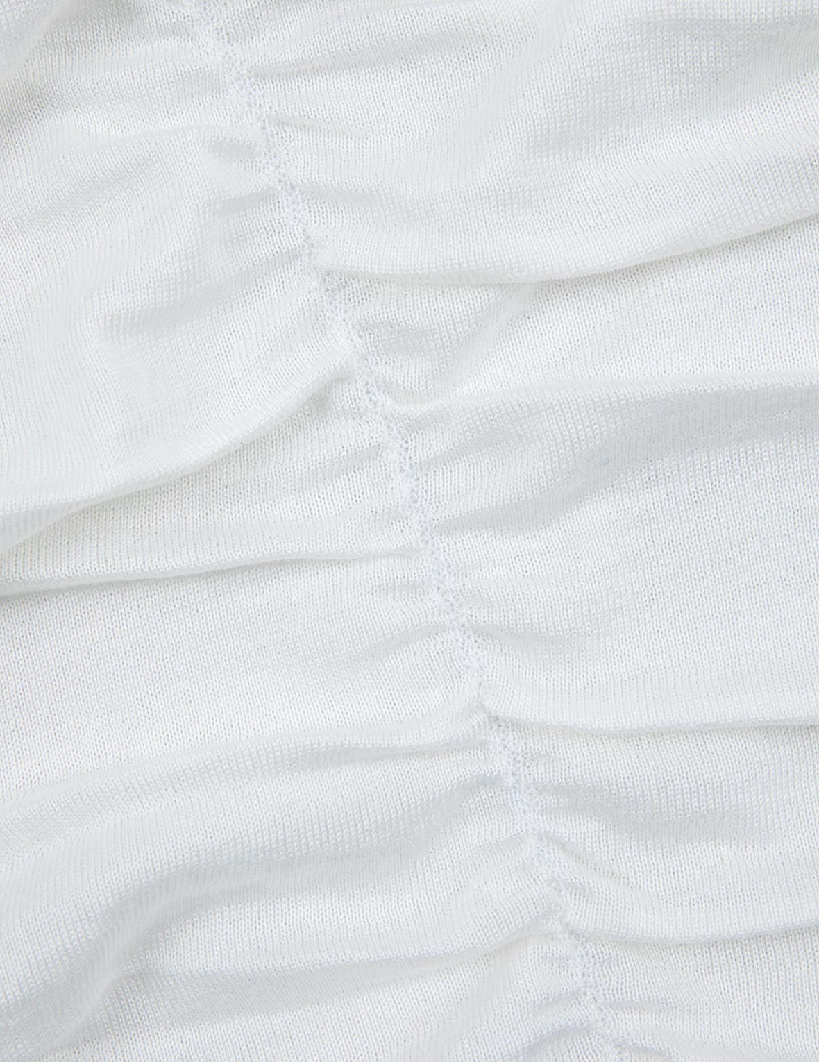 Ruched Front High Neck Knit Top