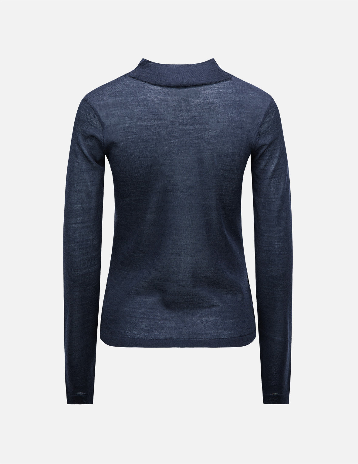 Ruched Front High Neck Knit Top