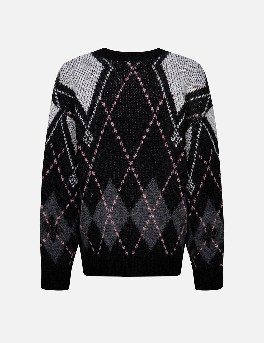 Logo and Seagull Embroidery Relaxed Fit Argyle Cardigan – EVISU