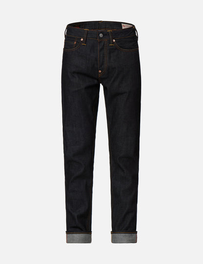 Japanese-pattern Kamon and Logo Embroidery Carrot-Fit Jeans #2017 