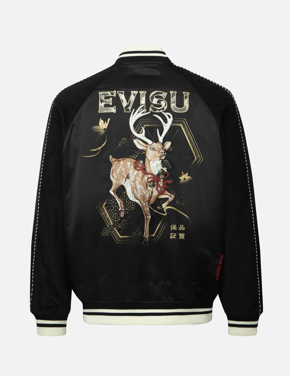Deer and Logo Embroidery Loose Fit Souvenir Jacket – EVISU