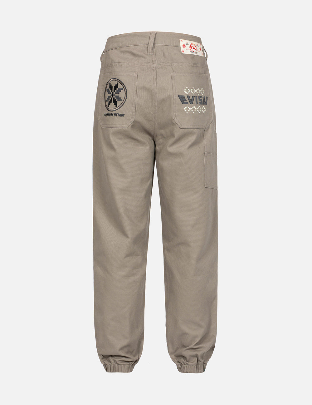 Kamon and Logo Embroidery Woven Jogger Pants – EVISU