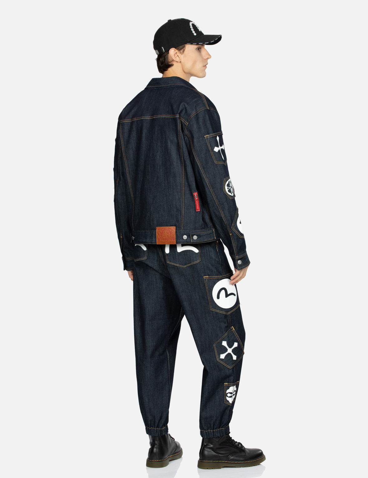 Multi-Pocket Loose Fit Denim Jogger Pants