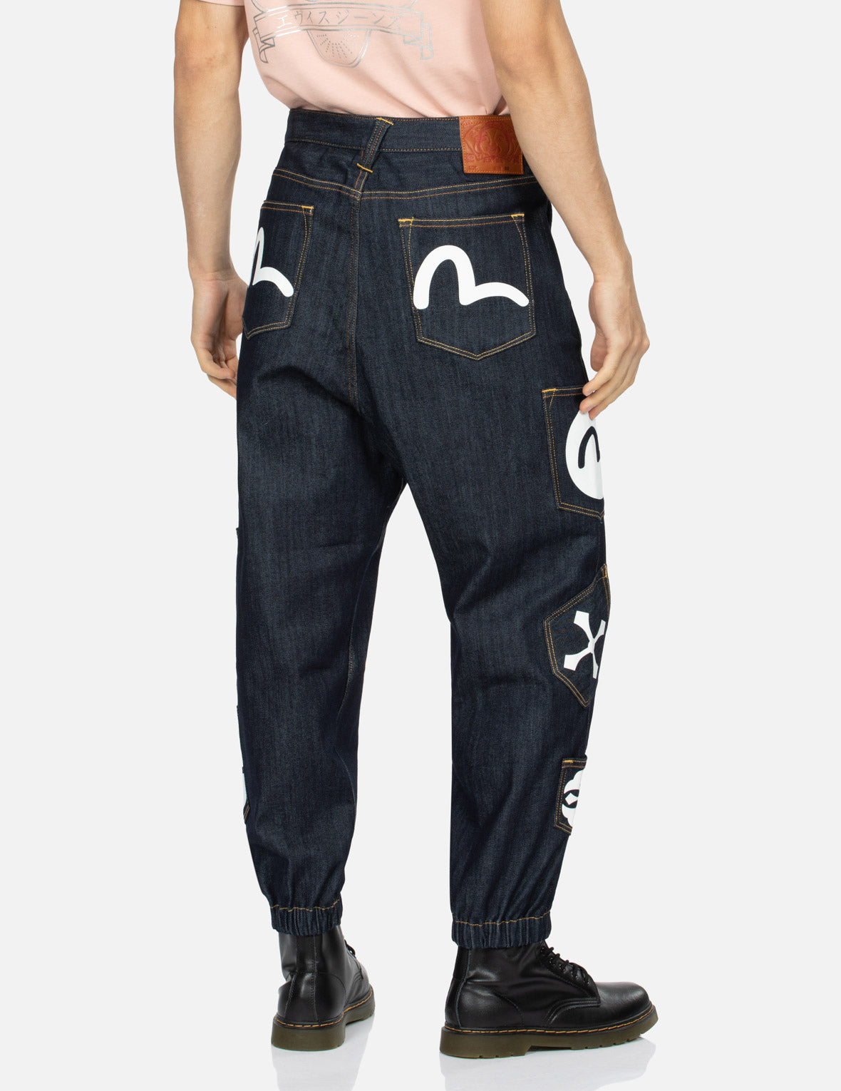 Multi-Pocket Loose Fit Denim Jogger Pants