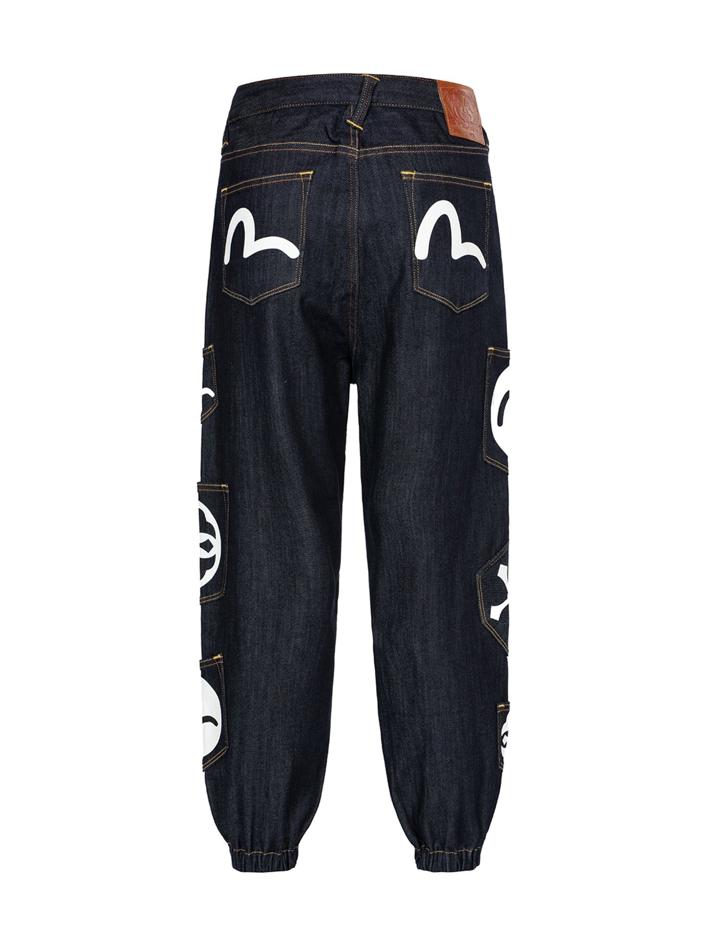 Multi-Pocket Loose Fit Denim Jogger Pants