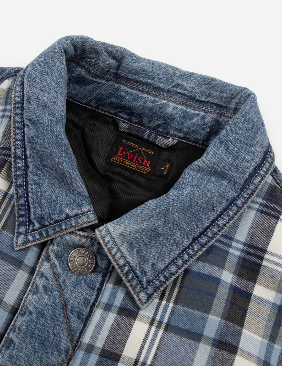 Seagull and Poster Print Loose Fit Padded Shirt Jacket – EVISU