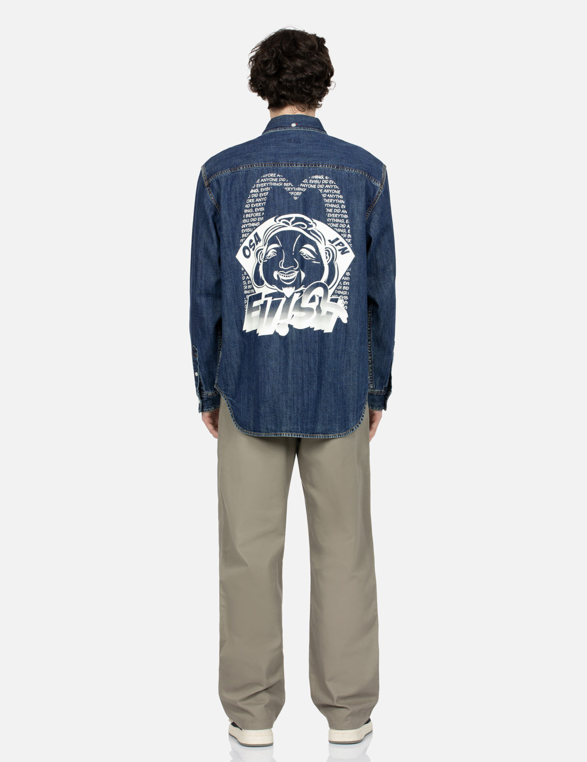 Pop Art Godhead Print Relax Fit Denim shirt – EVISU
