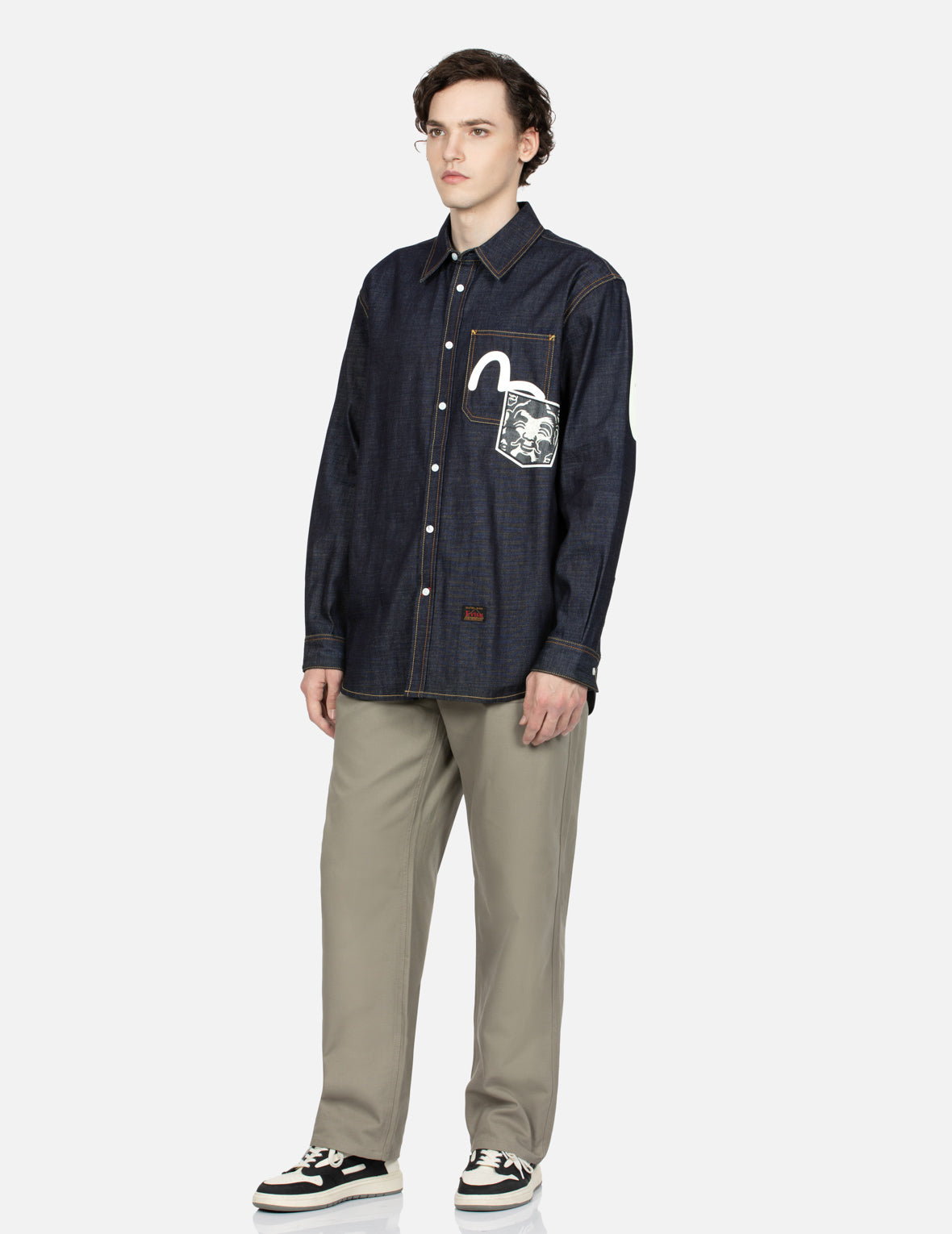 Daicock Print Relax Fit Denim shirt