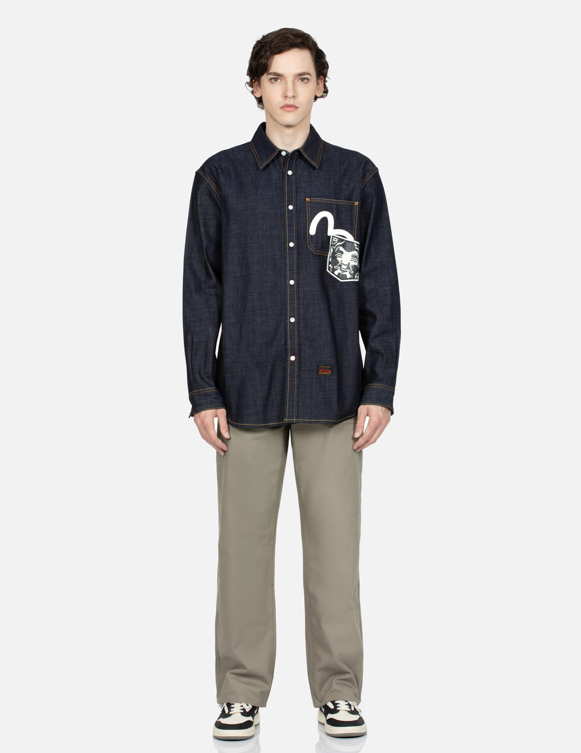 Daicock Print Relax Fit Denim shirt