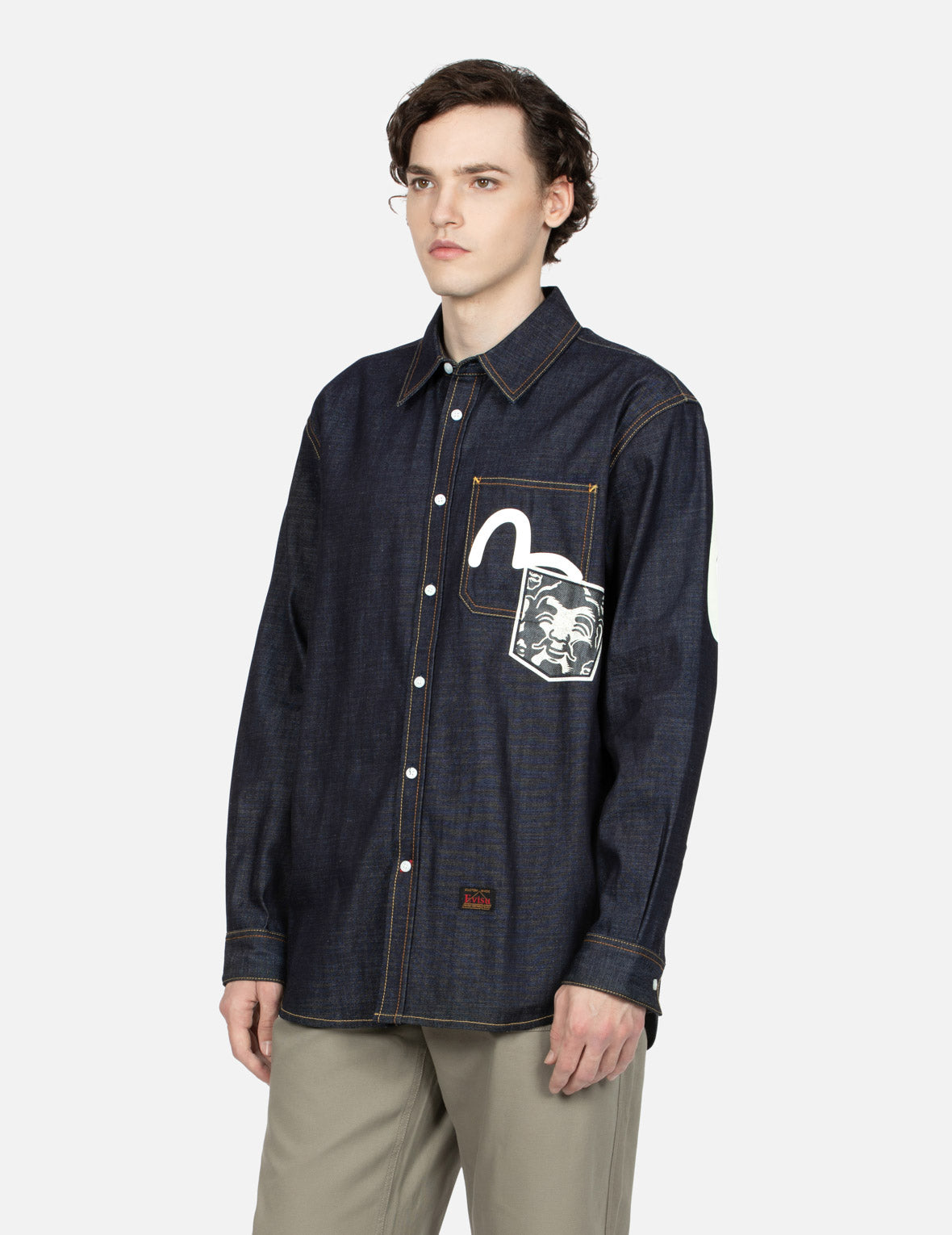 Daicock Print Relax Fit Denim shirt