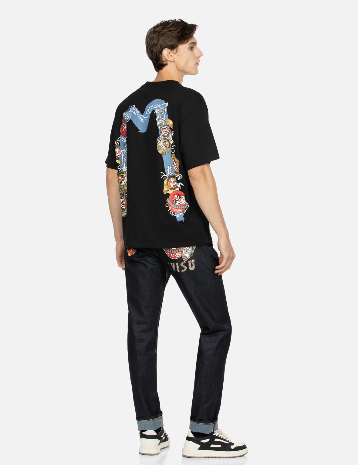 Kumadori Daruma Daicock Print Relax Fit T-shirt – EVISU