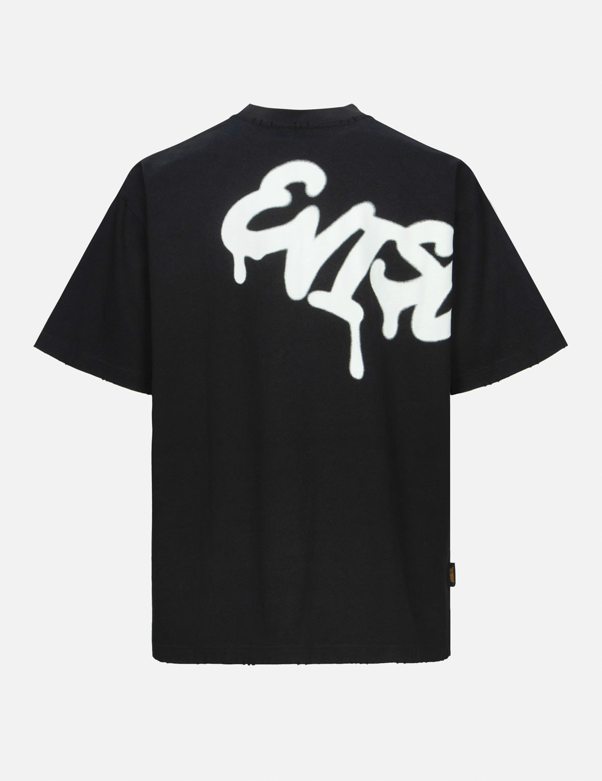 Graffiti Logo Print Distressed Loose Fit T-shirt