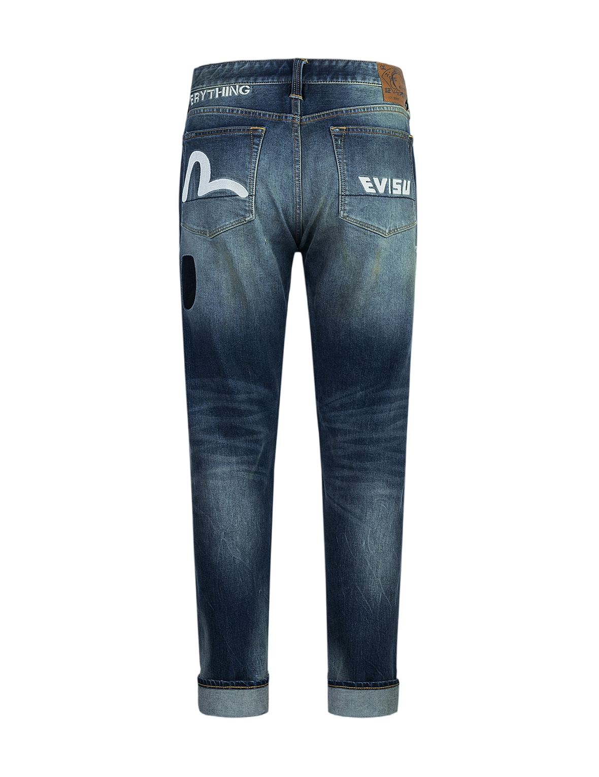 Logo Print and Seagull Embroidery Taper Fit Jeans #2017