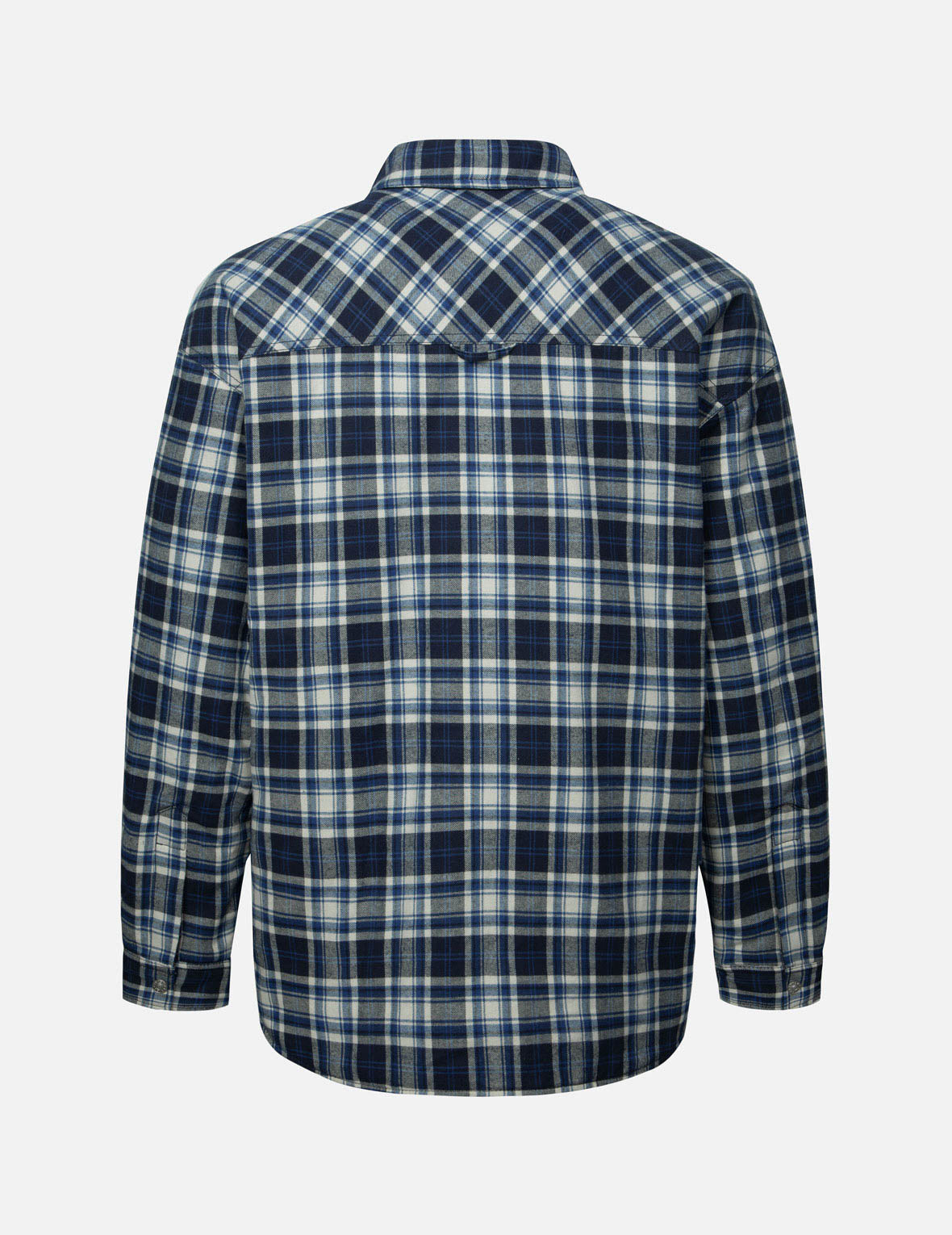 90s evisu gingham check shirt jacket 短丈 Reversible with Seagull Print Loose Fit Shirt Jacket – EVISU