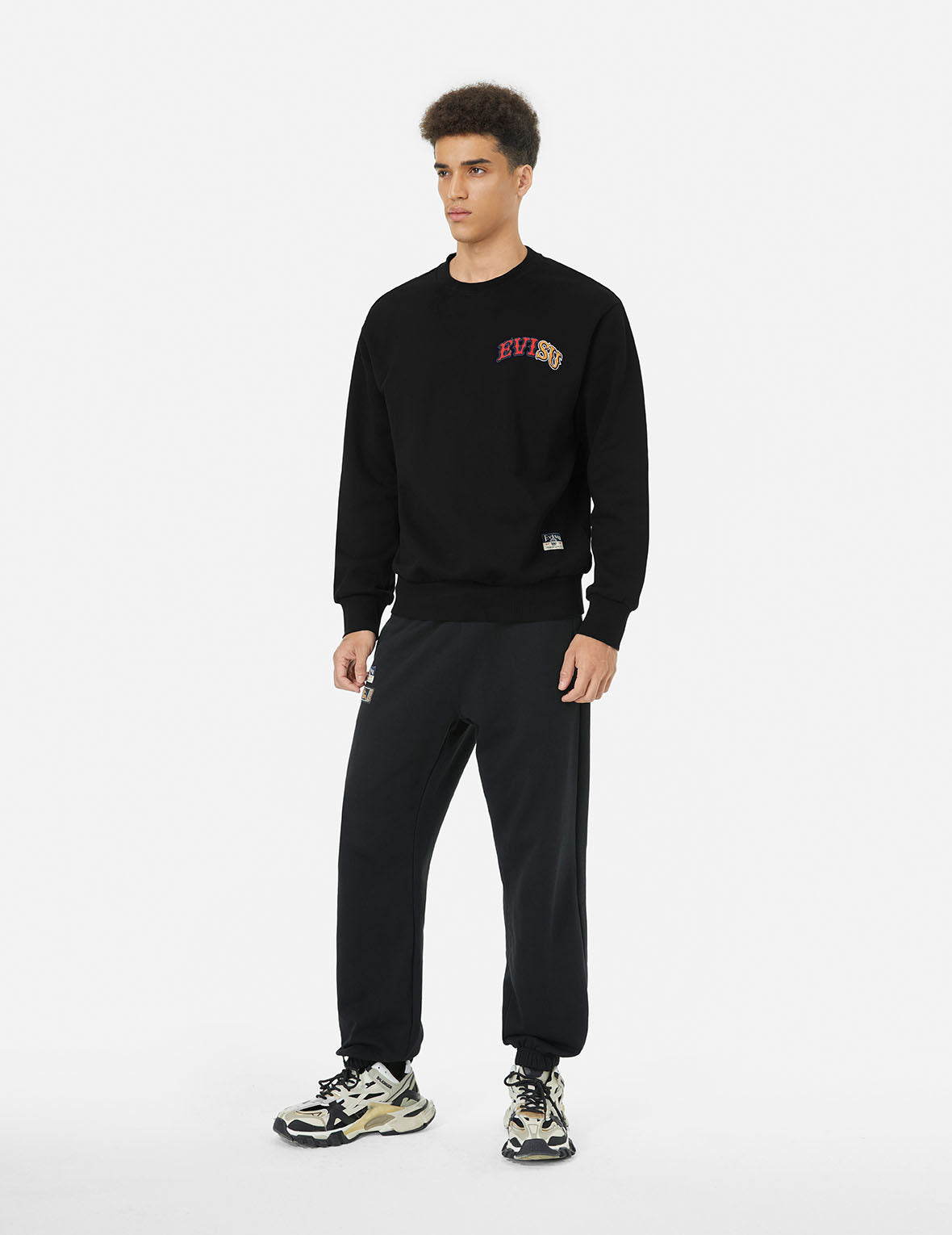 Tanuki amd Fortune Cat Embroidery Relax Fit Sweatshirt – EVISU