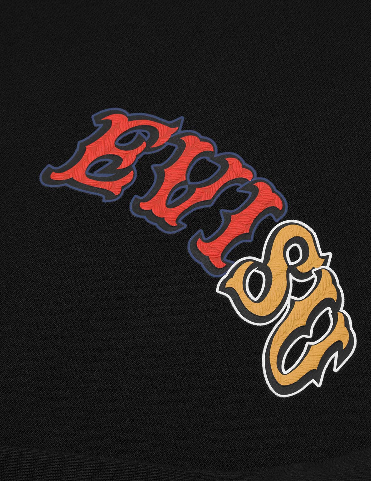 狸貓與招財貓刺繡寬版休閒衛衣