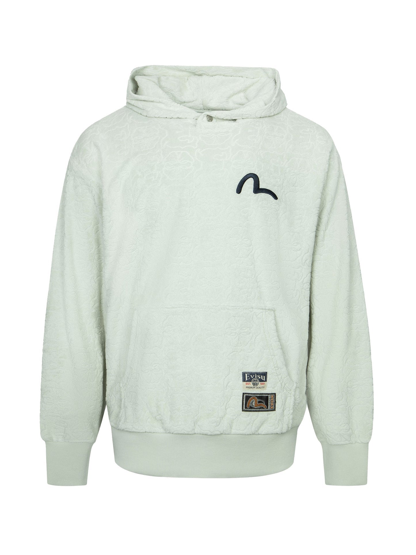 Monogram Jacquard Boucle and Seagull Embrodiery Relax Fit Hoodie