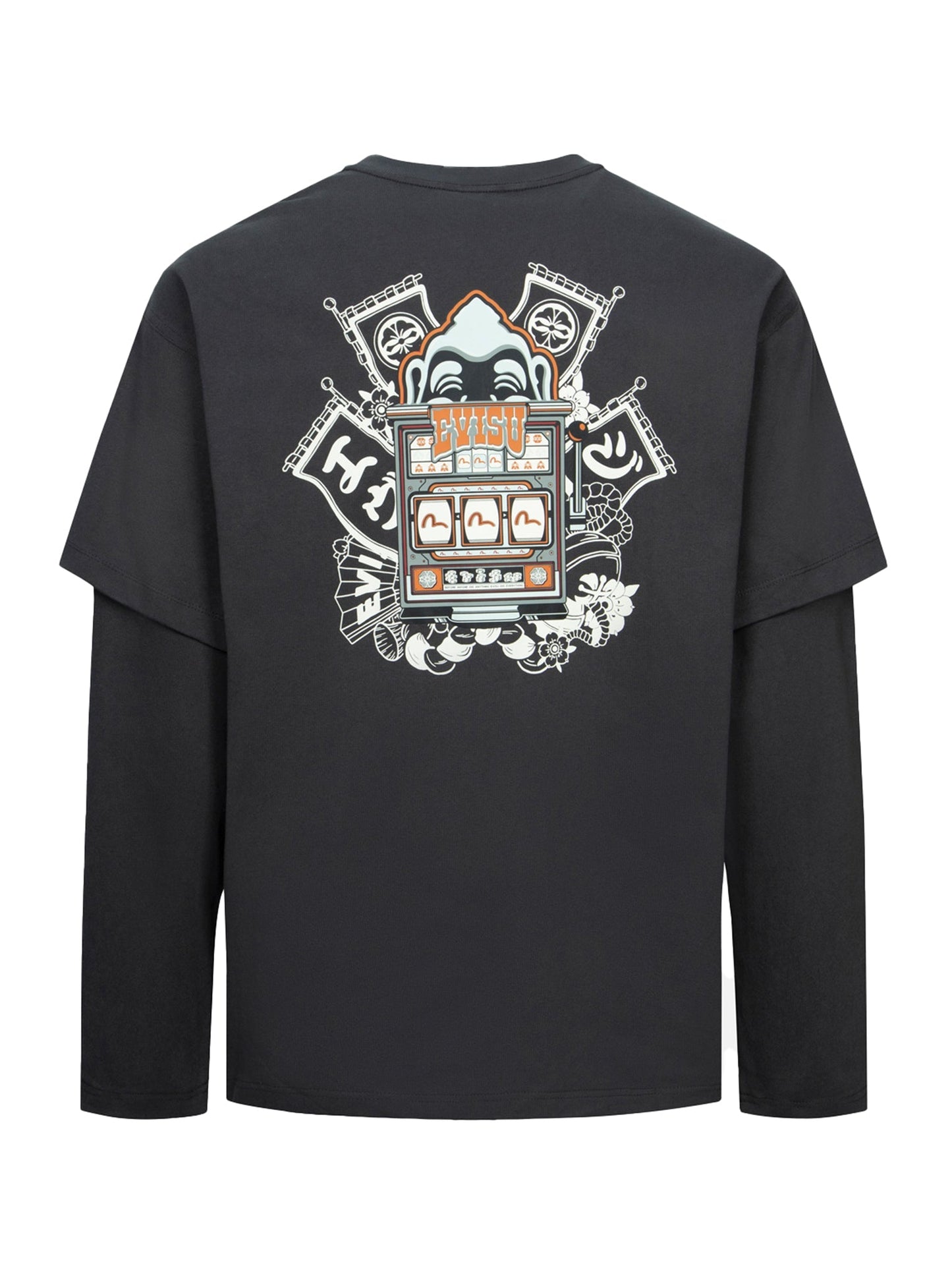 Godhead Slot Machine Print Loose Fit  Long-Sleeve T-Shirt