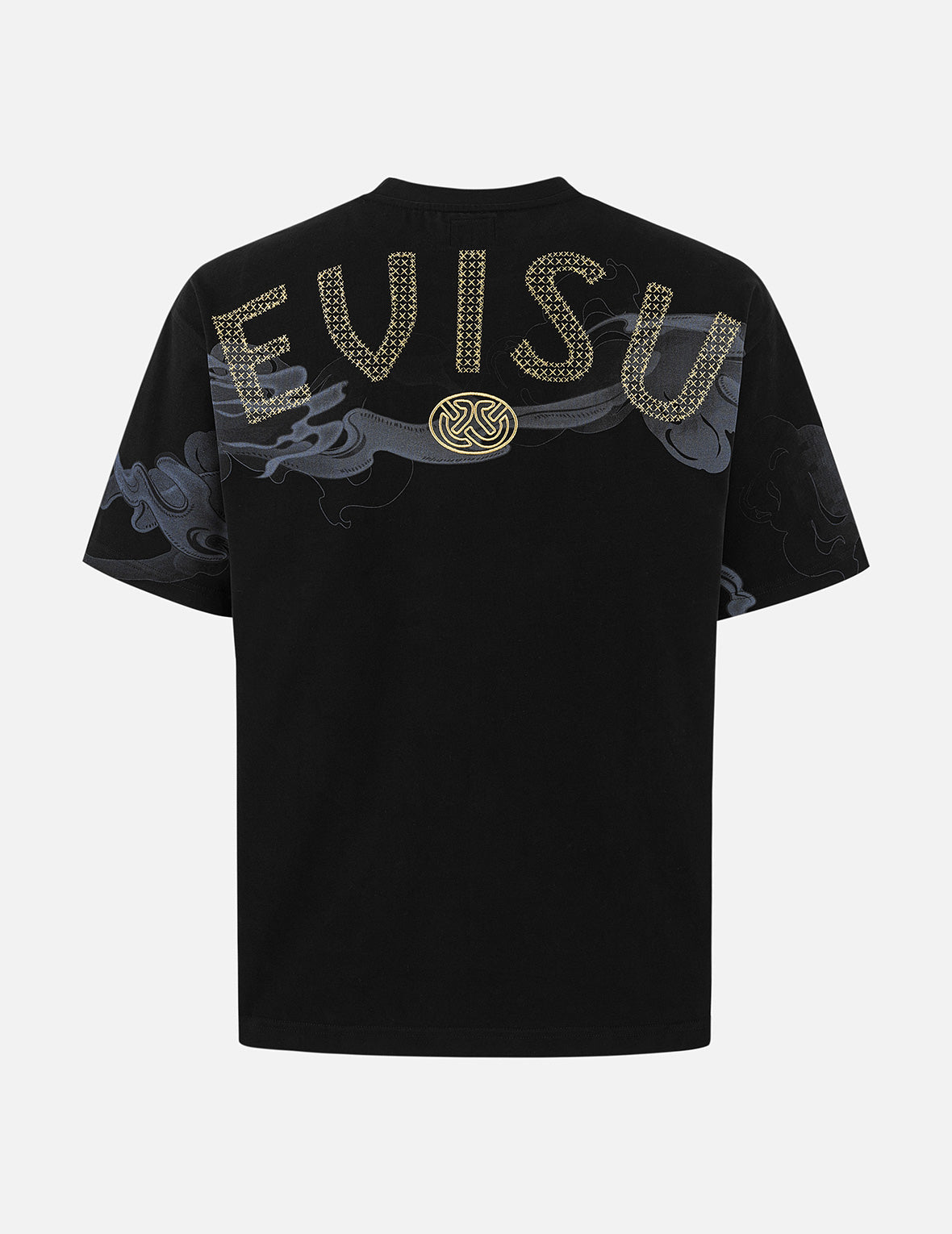 Cloud Print and Logo Sashiko Embroidery Relax Fit T-shirt