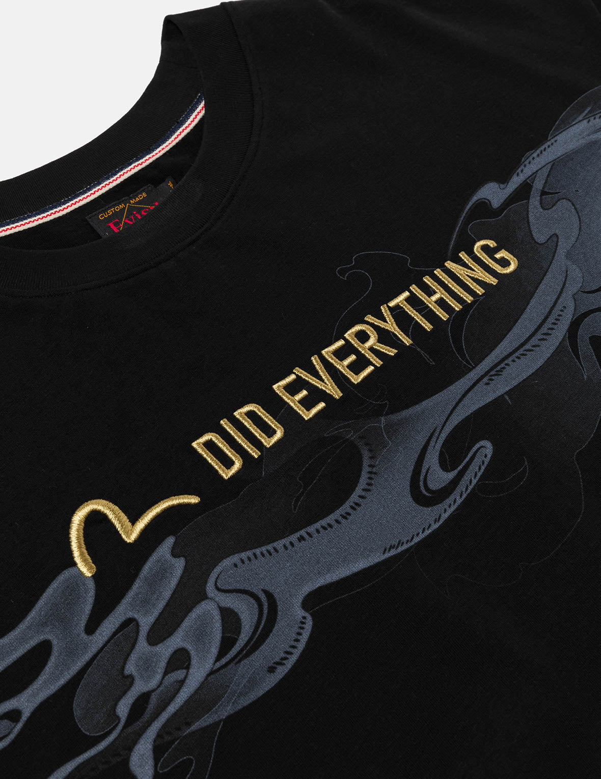 Cloud Print and Logo Sashiko Embroidery Relax Fit T-shirt