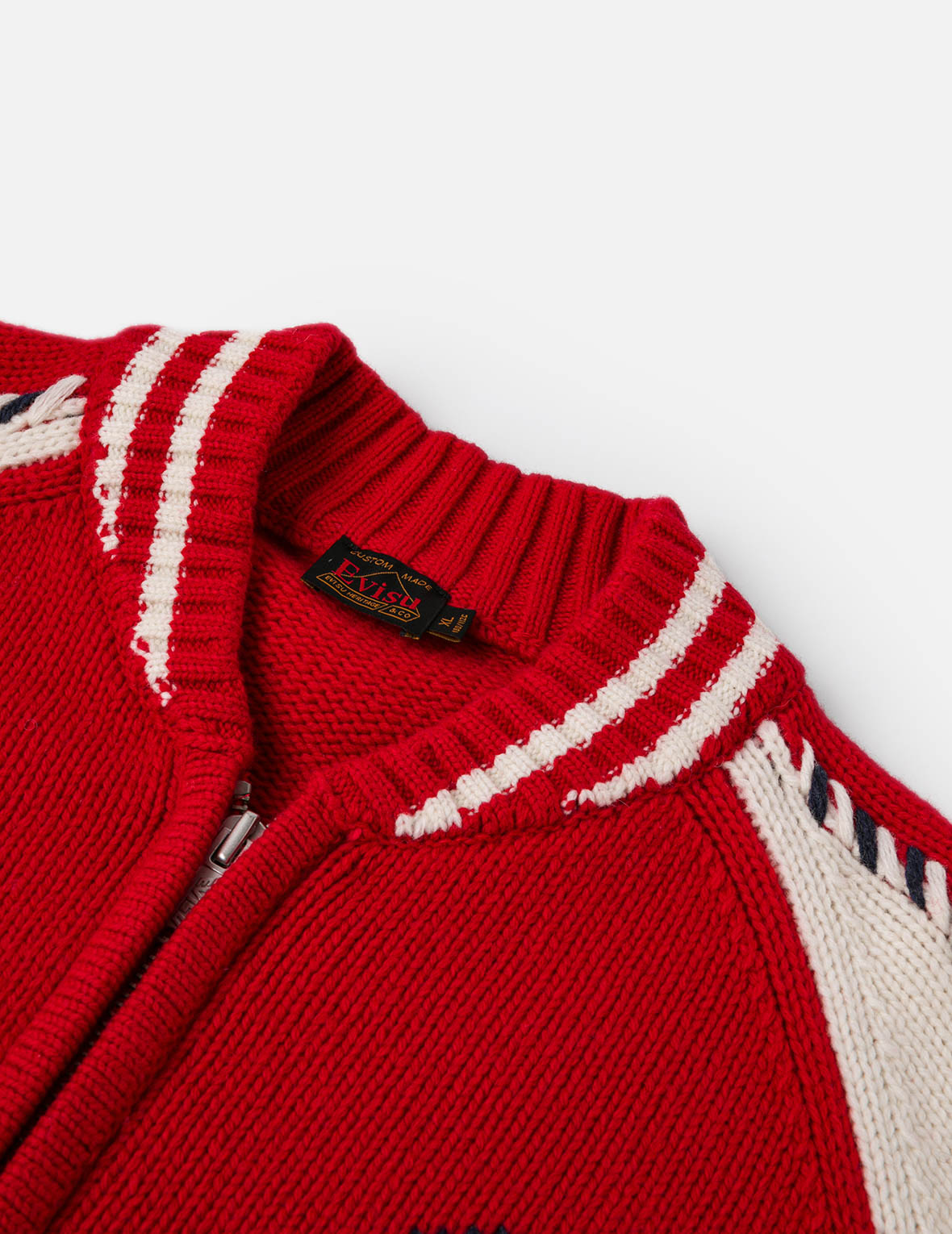 Henohenomohe Godhead Intarsia Knit Relax Fit Cardigan