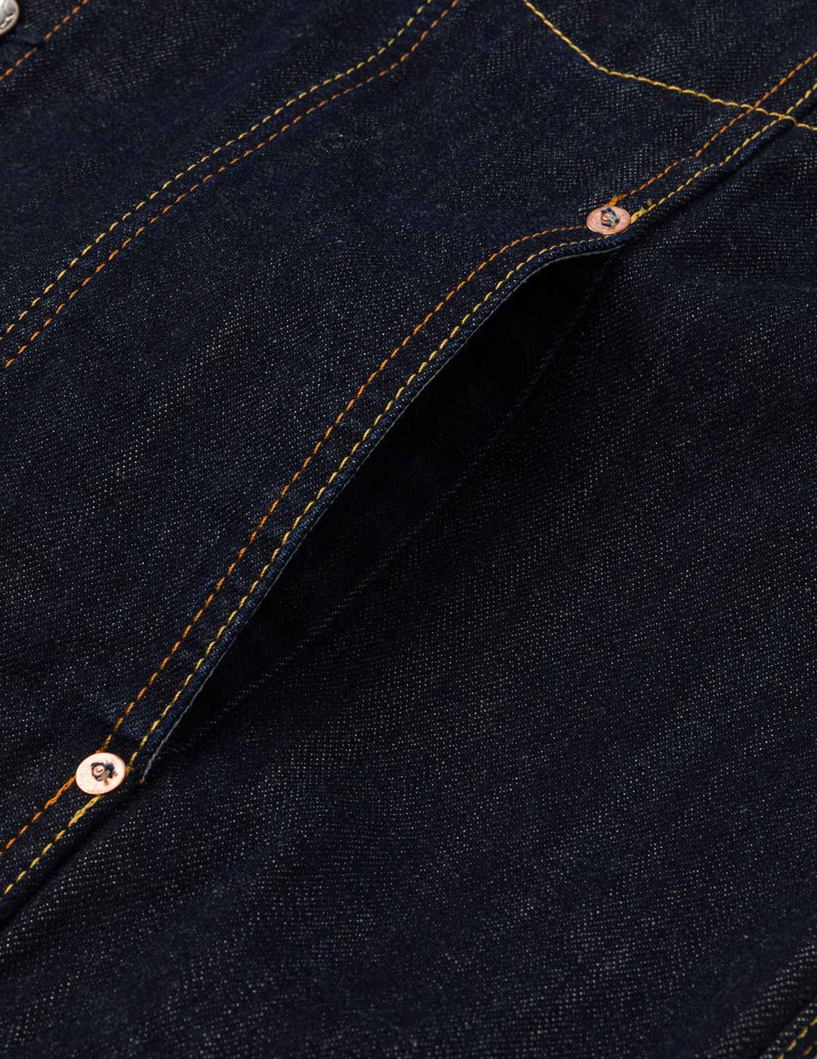 Grateful Crane Embroidery Relax Fit Denim Jacket