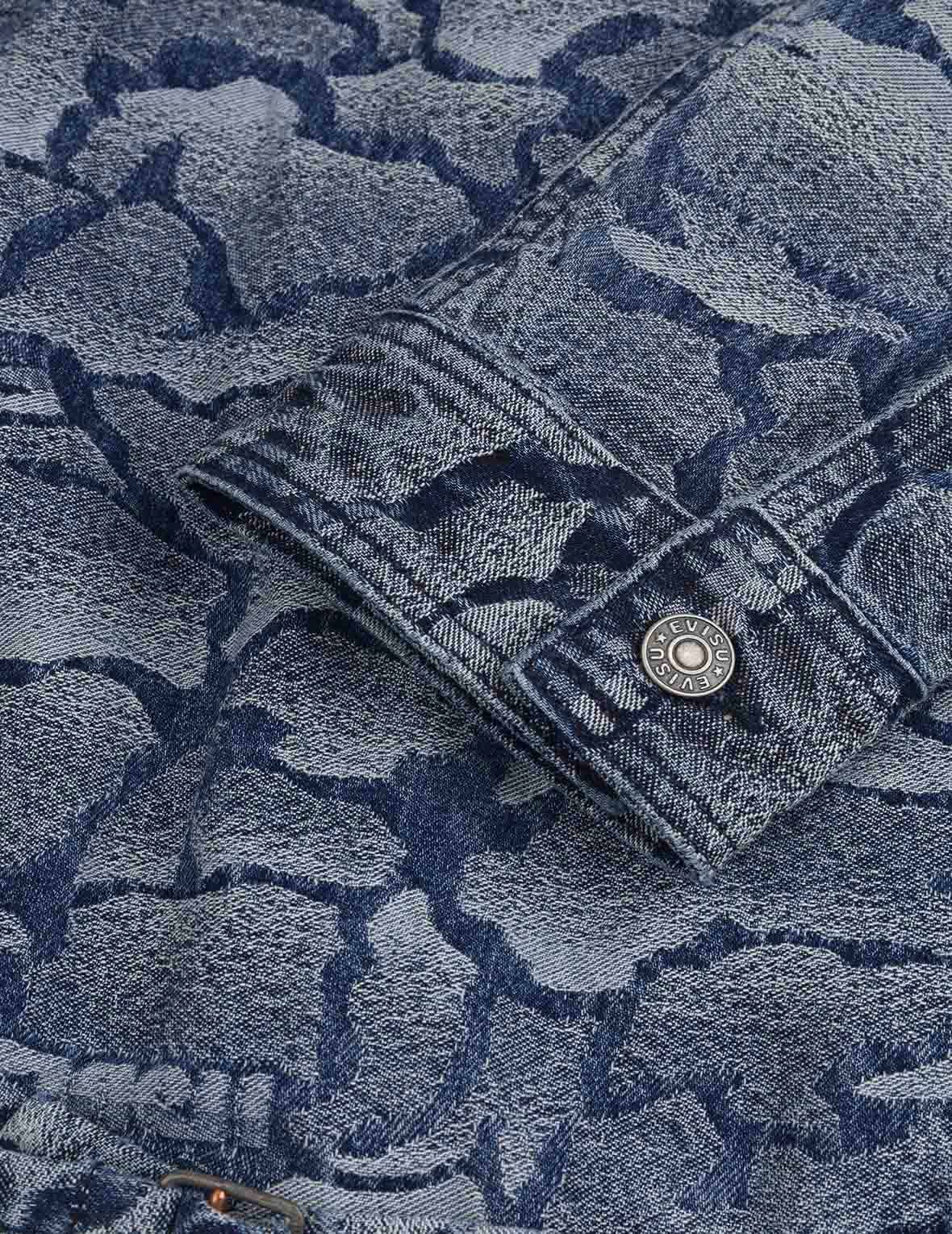 Allover Ishigaki Camouflage Jacquard Regular Fit Denim Jacket – EVISU