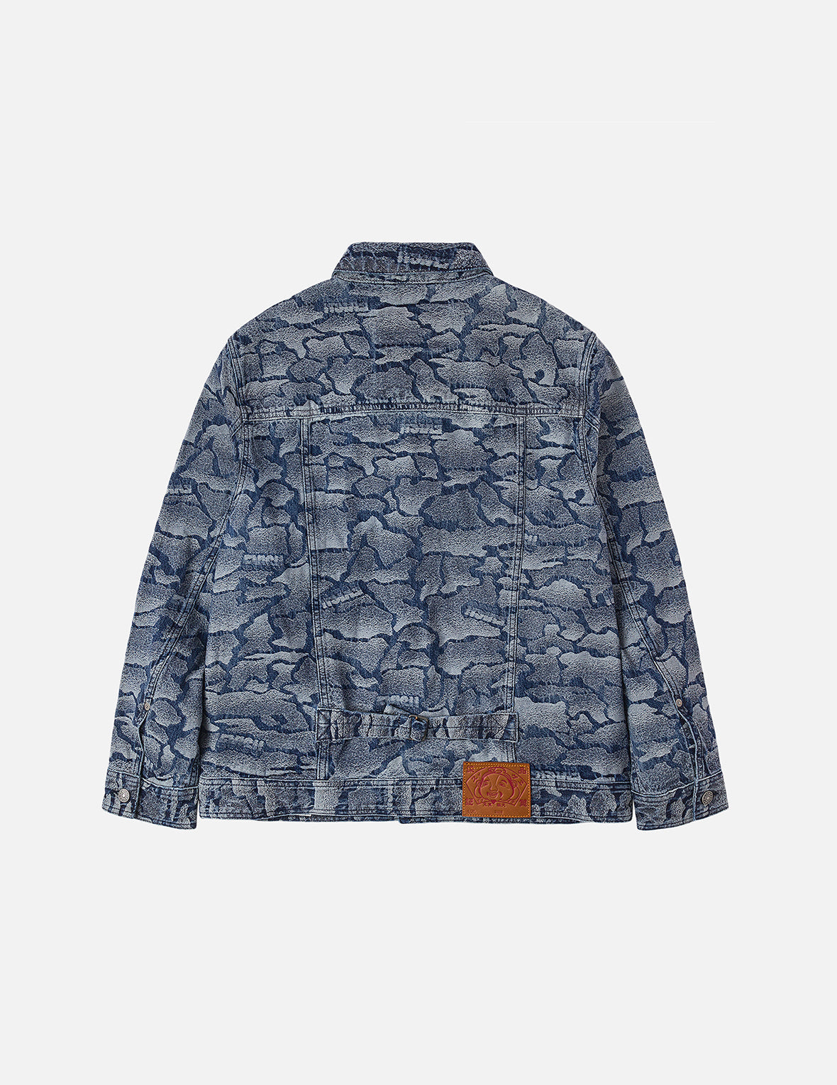 Allover Ishigaki Camouflage Jacquard Regular Fit Denim Jacket