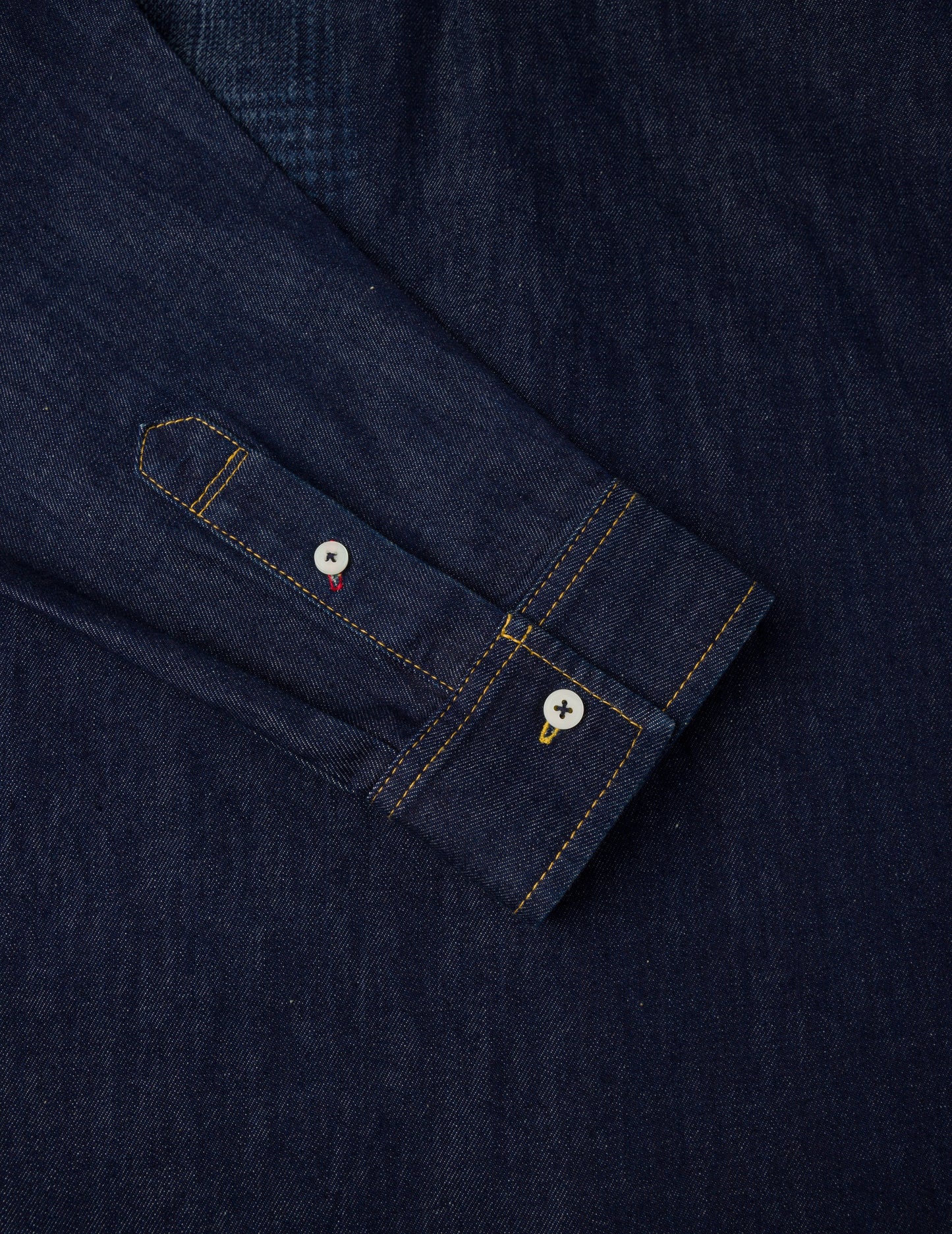 Handbrush Houndstooth Print Relax Fit Denim Shirt