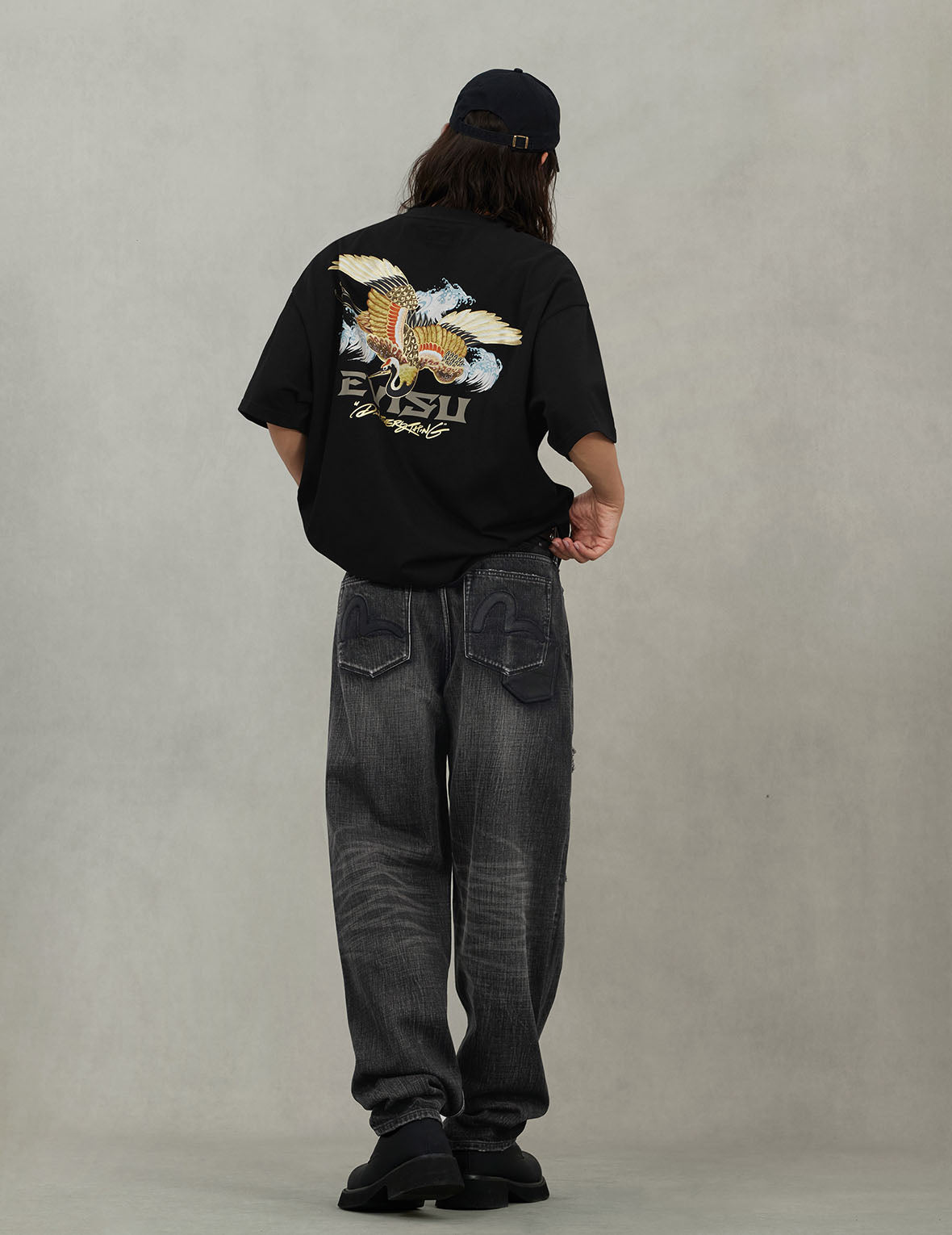 7-Pocket Design Washed Vintage Relax Fit Jeans #2030 – EVISU