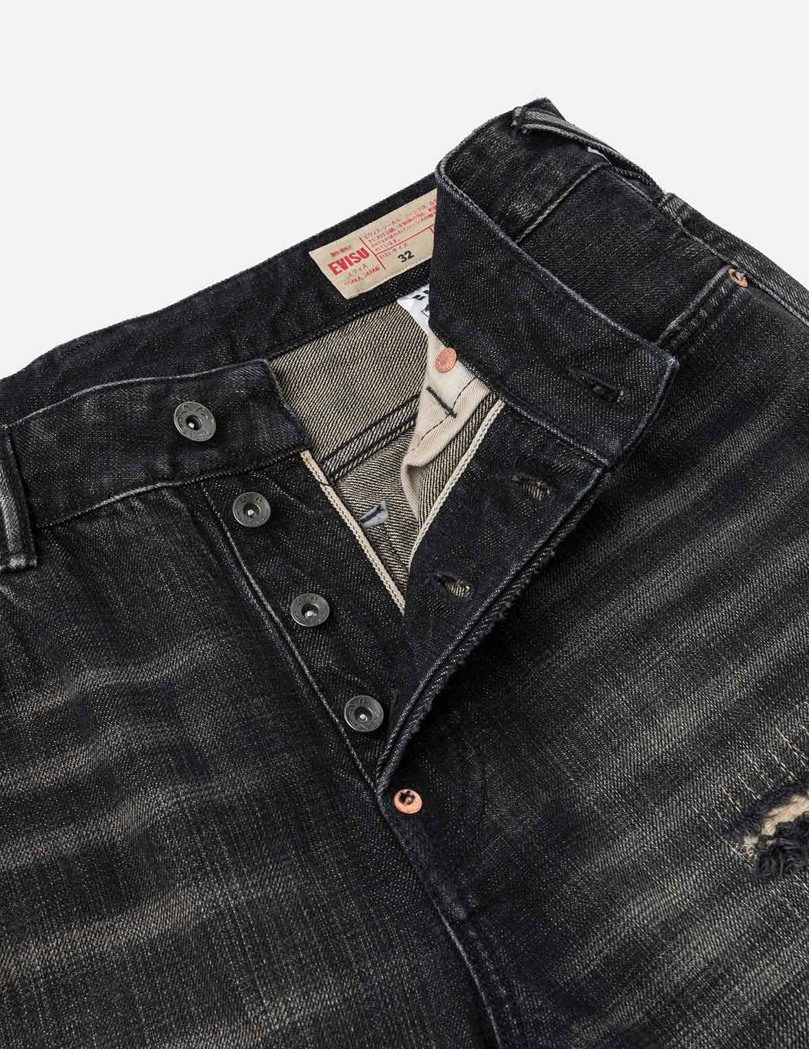7-Pocket Design Washed Vintage Relax Fit Jeans #2030 – EVISU