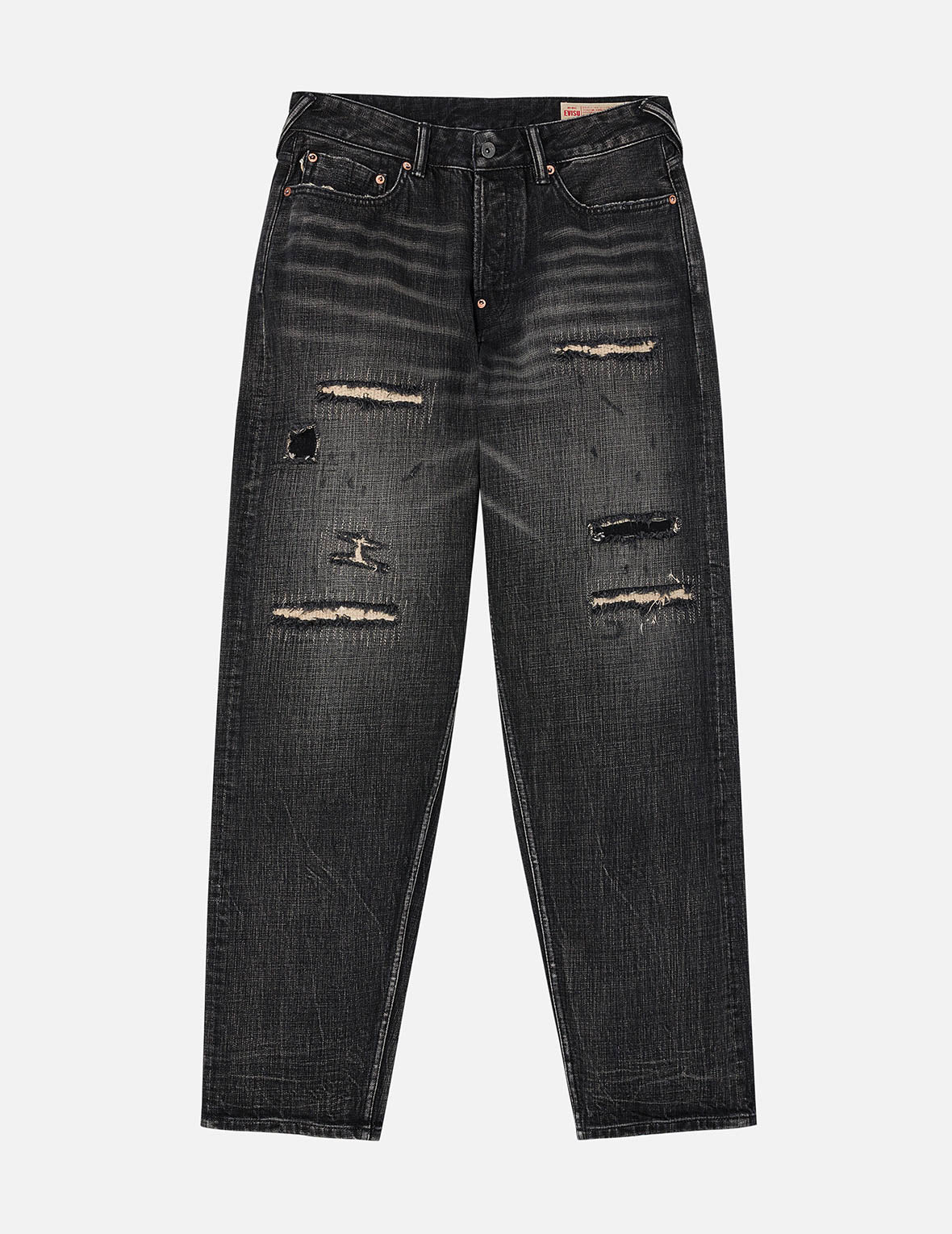 7-Pocket Design Washed Relax Vintage Straight Fit Jeans #2030