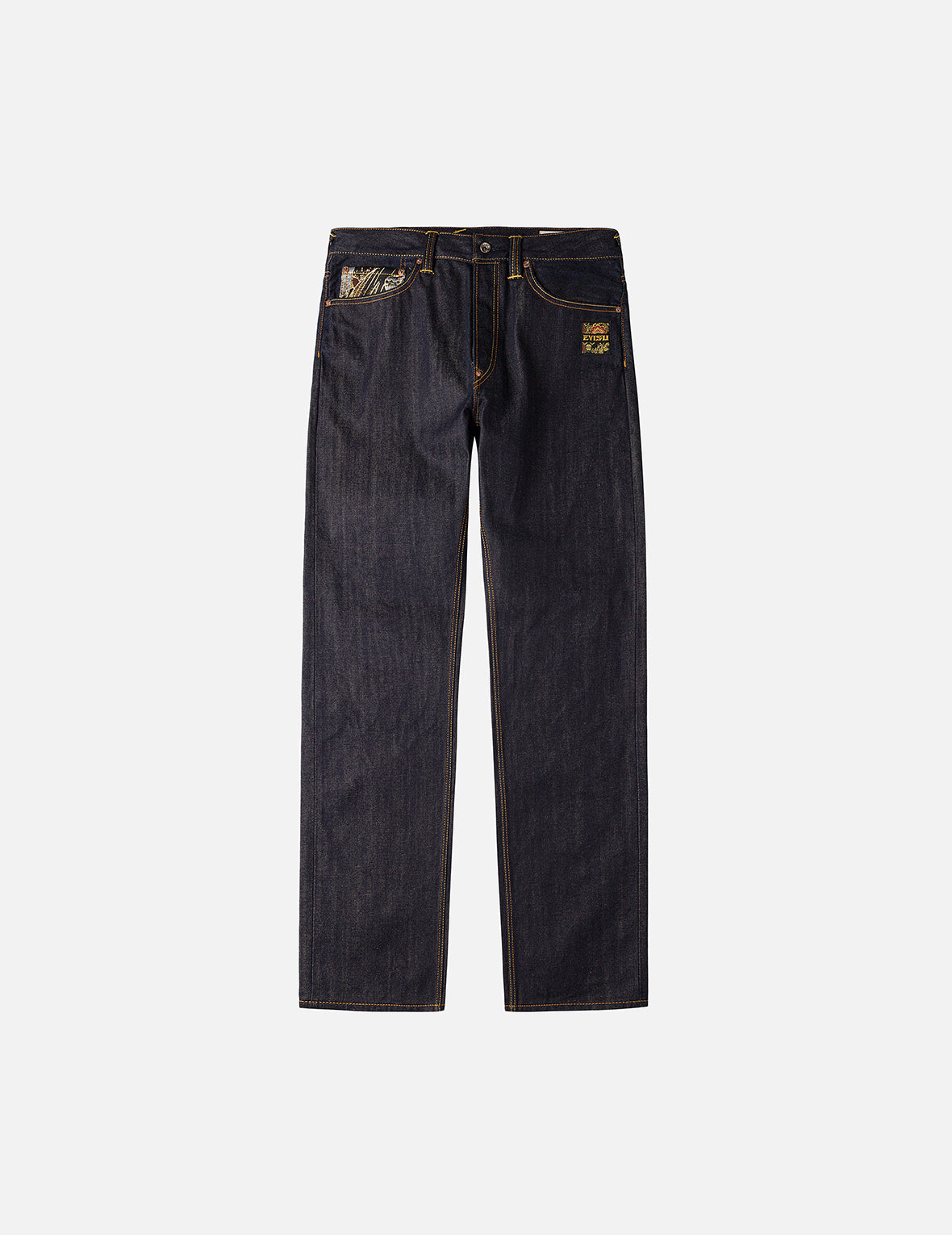 Brocade Inserted Daicock with Logo Embroidery Regular Fit Jeans